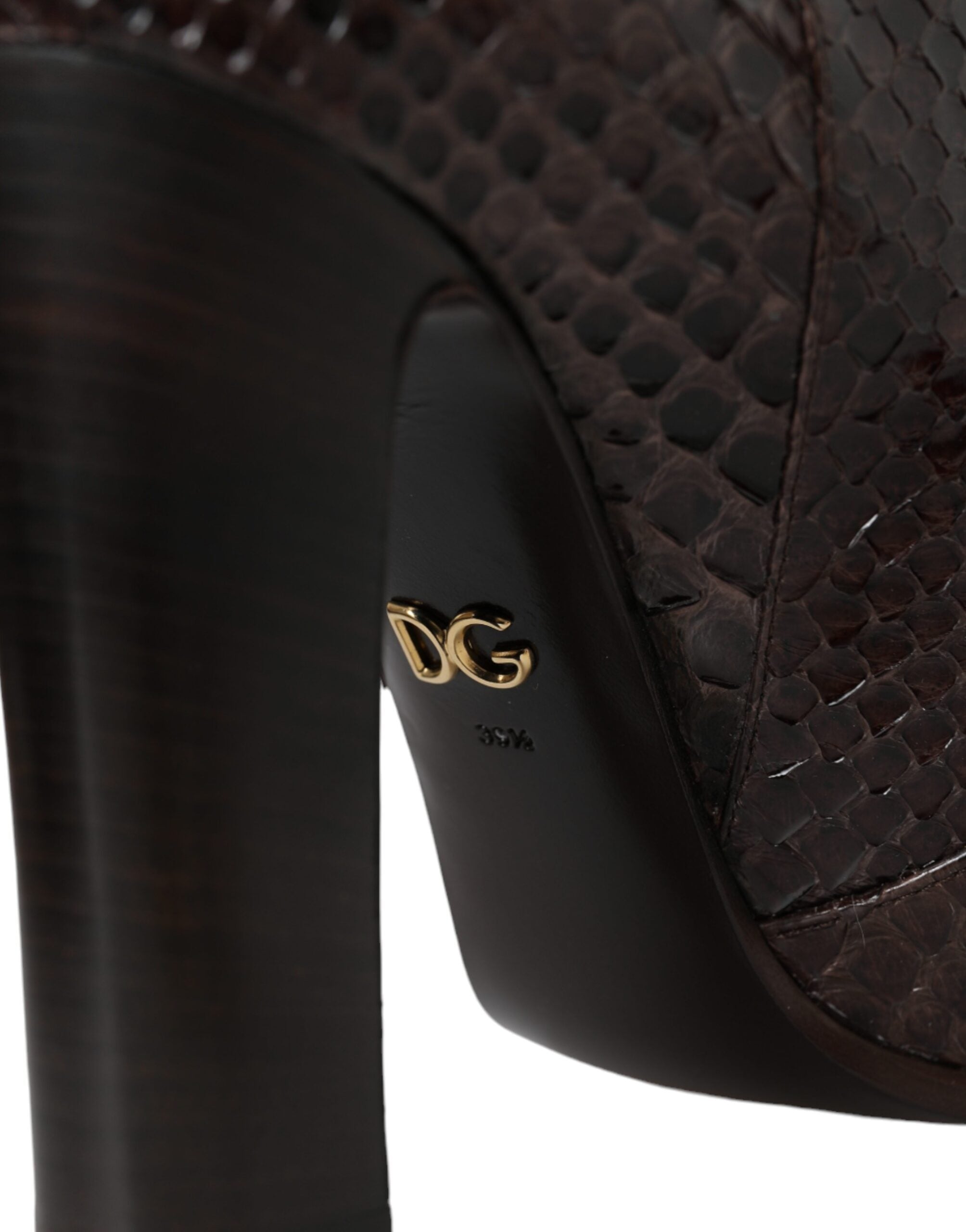 Dolce & Gabbana Brown Exotic Leather Heels High Boots Shoes -   -  Dolce & Gabbana.