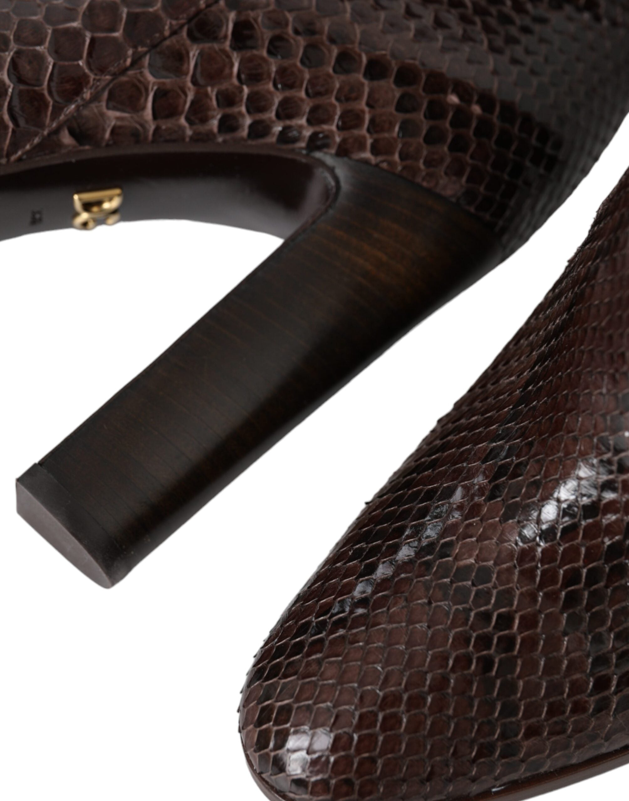 Dolce & Gabbana Brown Exotic Leather Heels High Boots Shoes -   -  Dolce & Gabbana.