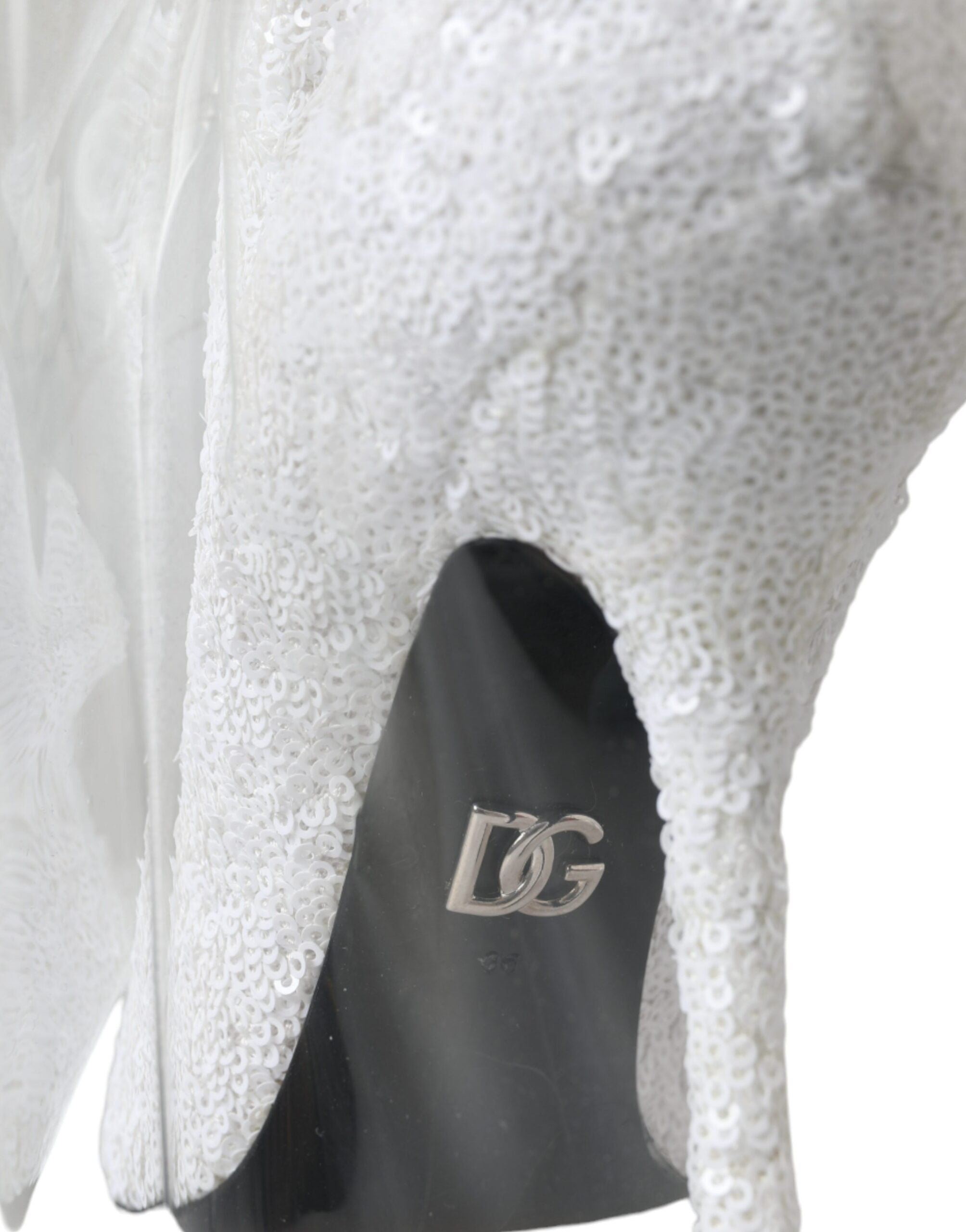Dolce & Gabbana White Heels Stiletto Knee High Boots Shoes -   -  Dolce & Gabbana.