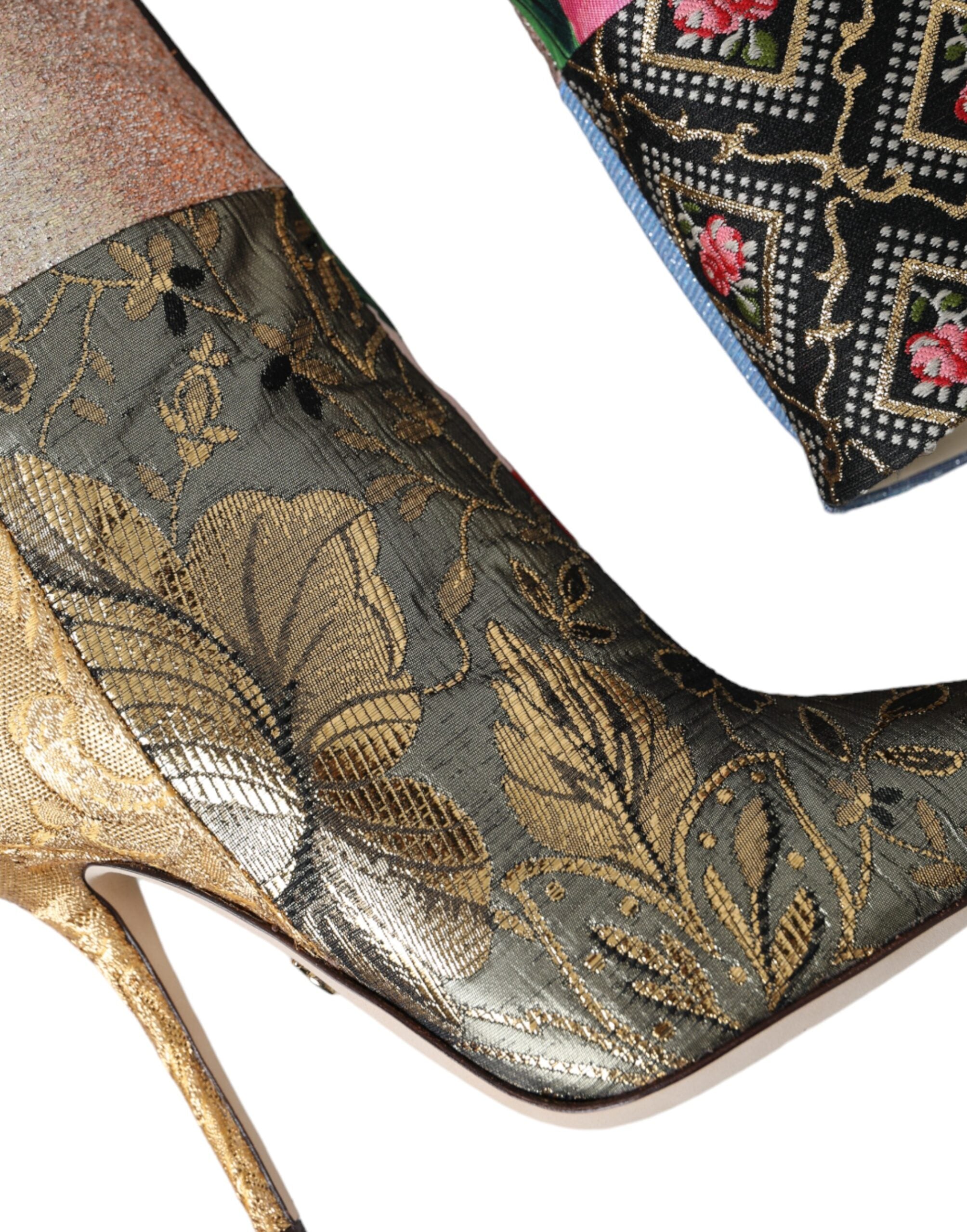 Dolce & Gabbana Multicolor Patchwork Print Heeled Boots Shoes -   -  Dolce & Gabbana.