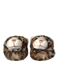 Dolce & Gabbana Brown Tiger Slippers Flats Sandals Shoes -   -  Dolce & Gabbana.