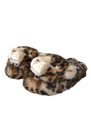 Dolce & Gabbana Brown Tiger Slippers Flats Sandals Shoes -   -  Dolce & Gabbana.