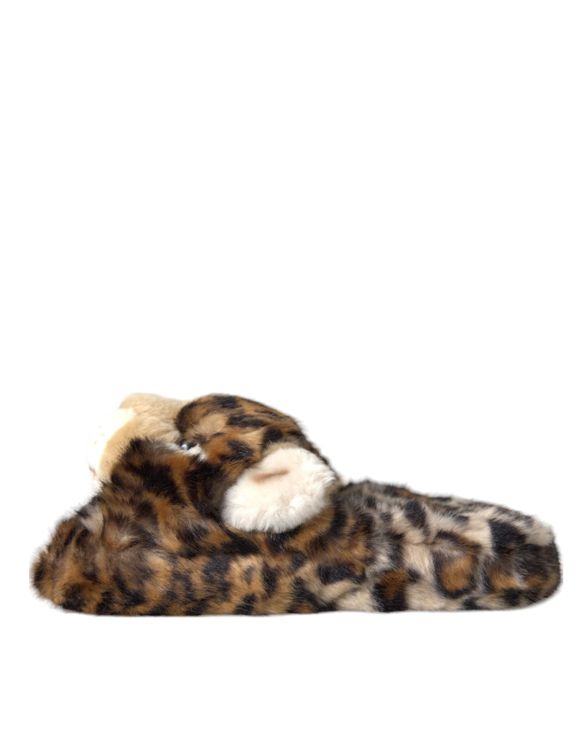 Dolce & Gabbana Brown Tiger Slippers Flats Sandals Shoes -   -  Dolce & Gabbana.