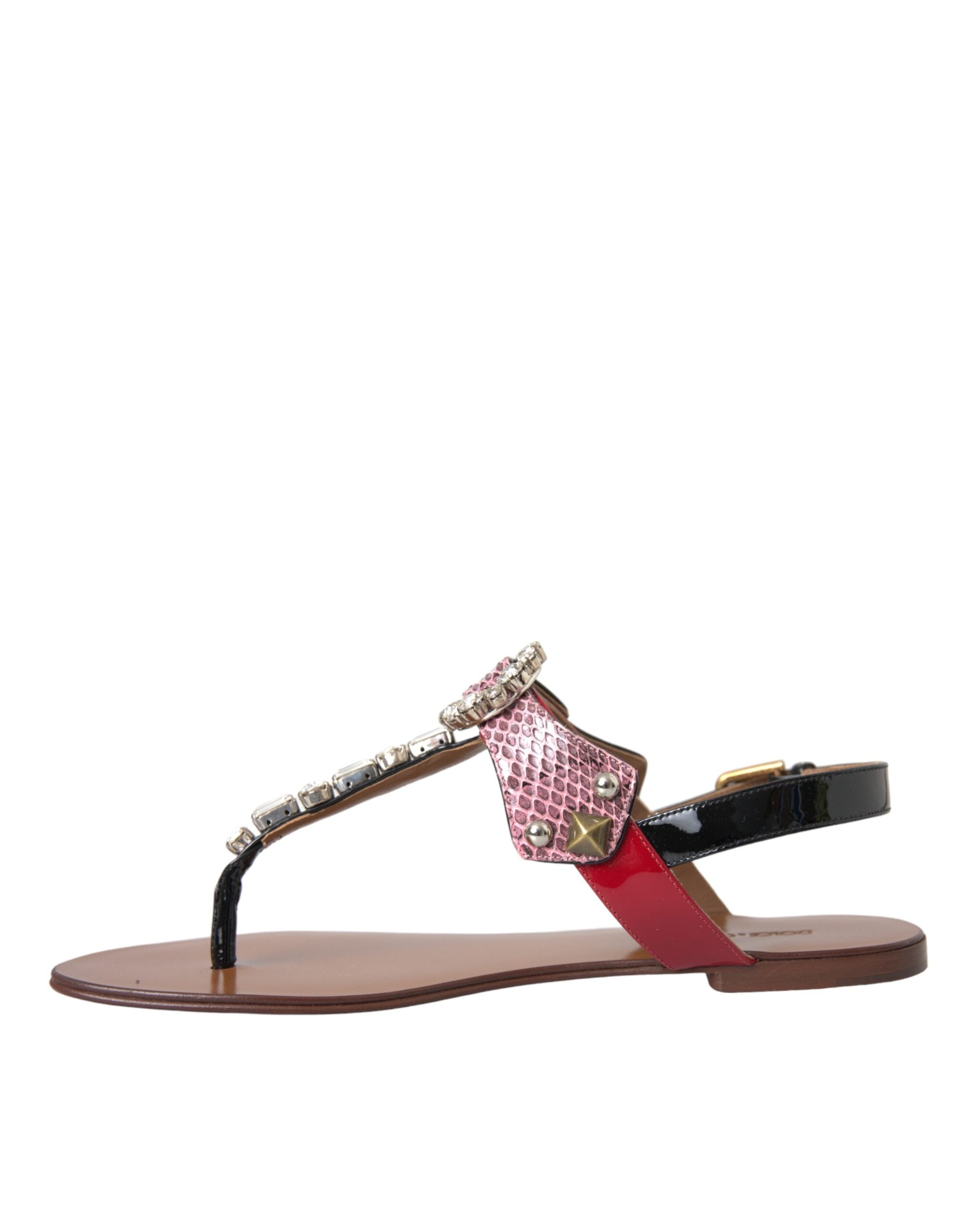 Dolce & Gabbana Multicolor Crystal Sandals Flip Flops Shoes -   -  Dolce & Gabbana.
