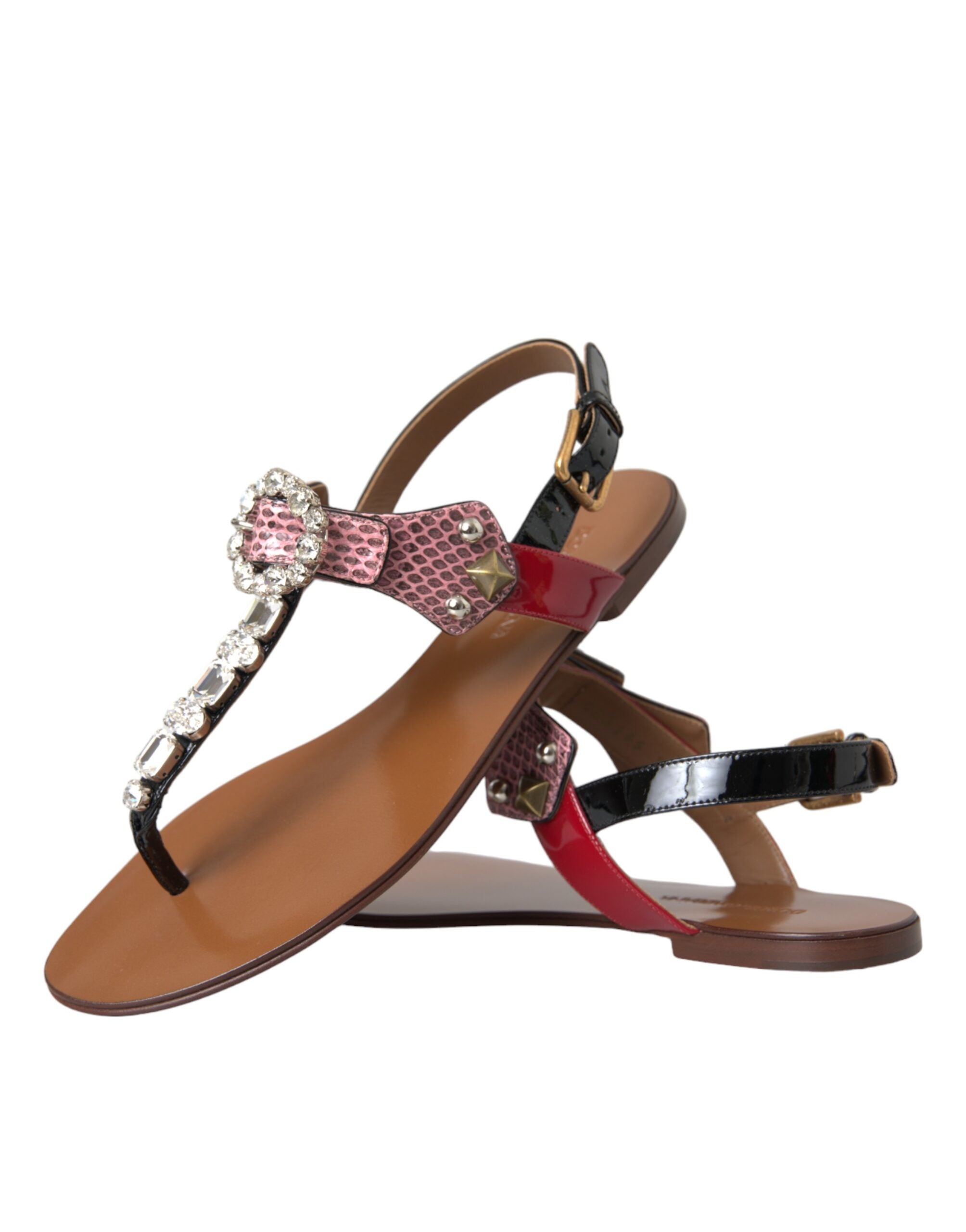 Dolce & Gabbana Multicolor Crystal Sandals Flip Flops Shoes -   -  Dolce & Gabbana.