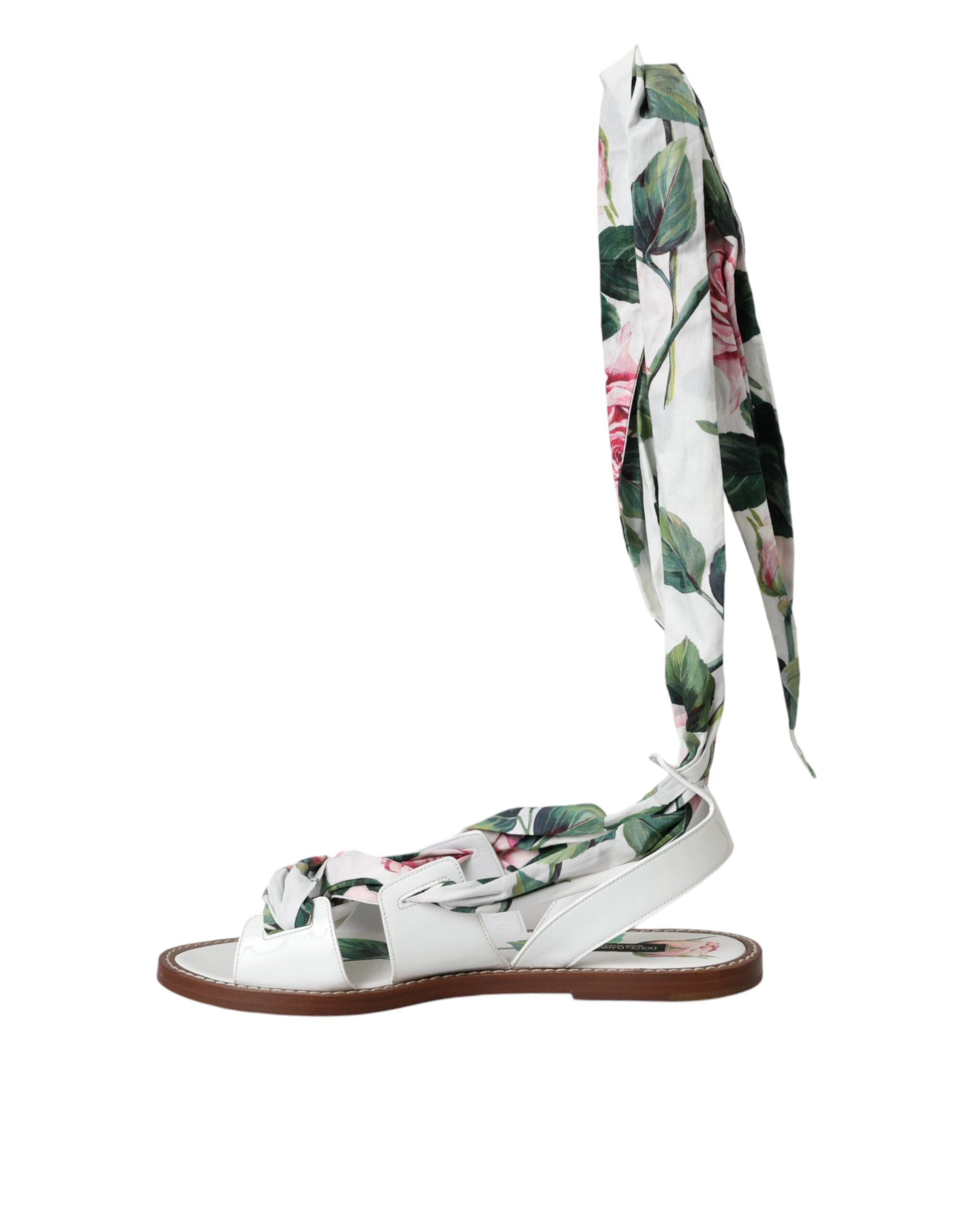 Dolce & Gabbana Multicolor Floral Print Ankle Wrap Sandals Shoes -   -  Dolce & Gabbana.