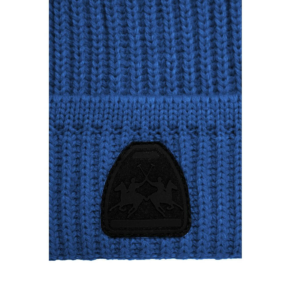 La Martina Blue Acrylic Men Beanie -   -  La Martina.