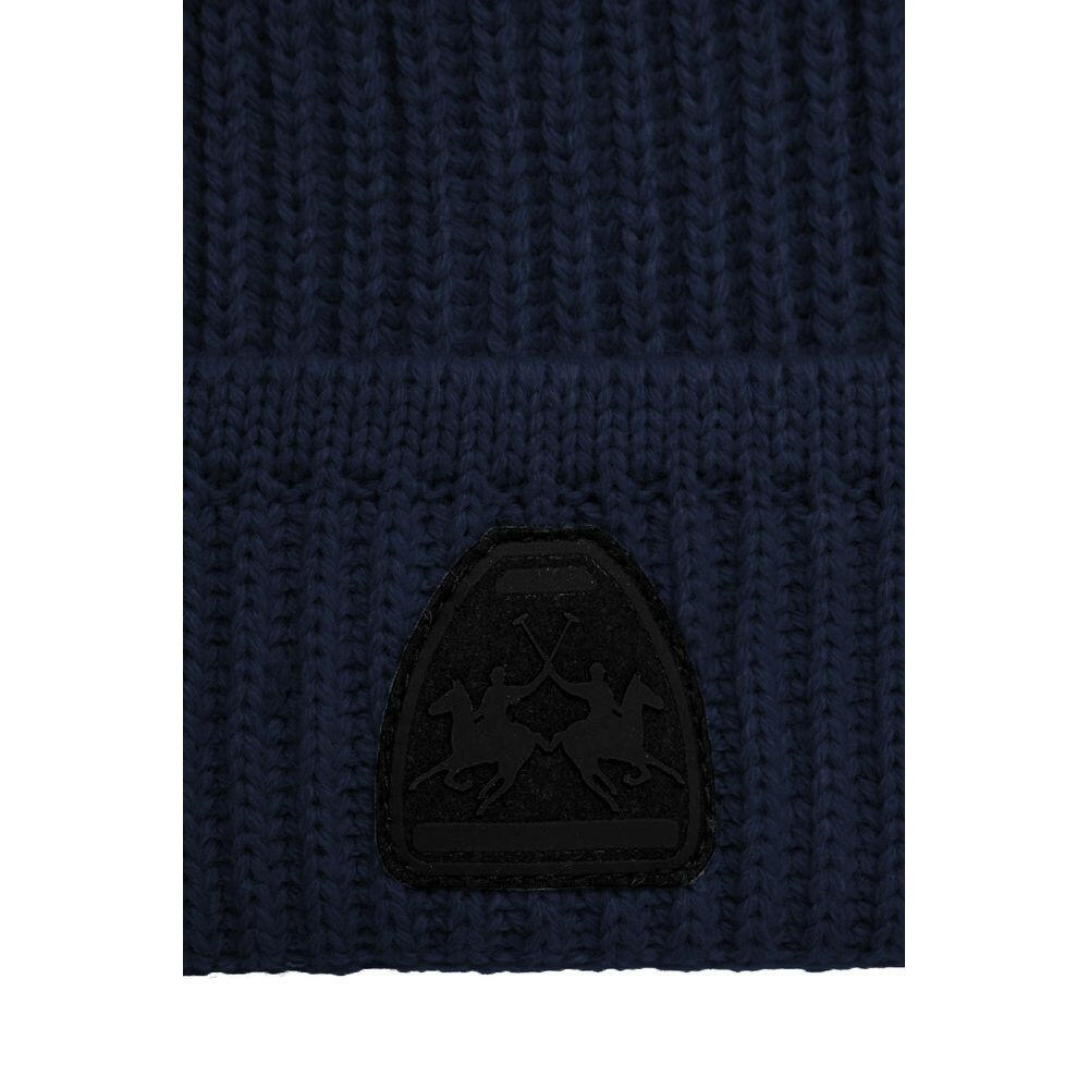 La Martina Blue Acrylic Men Beanie -   -  La Martina.