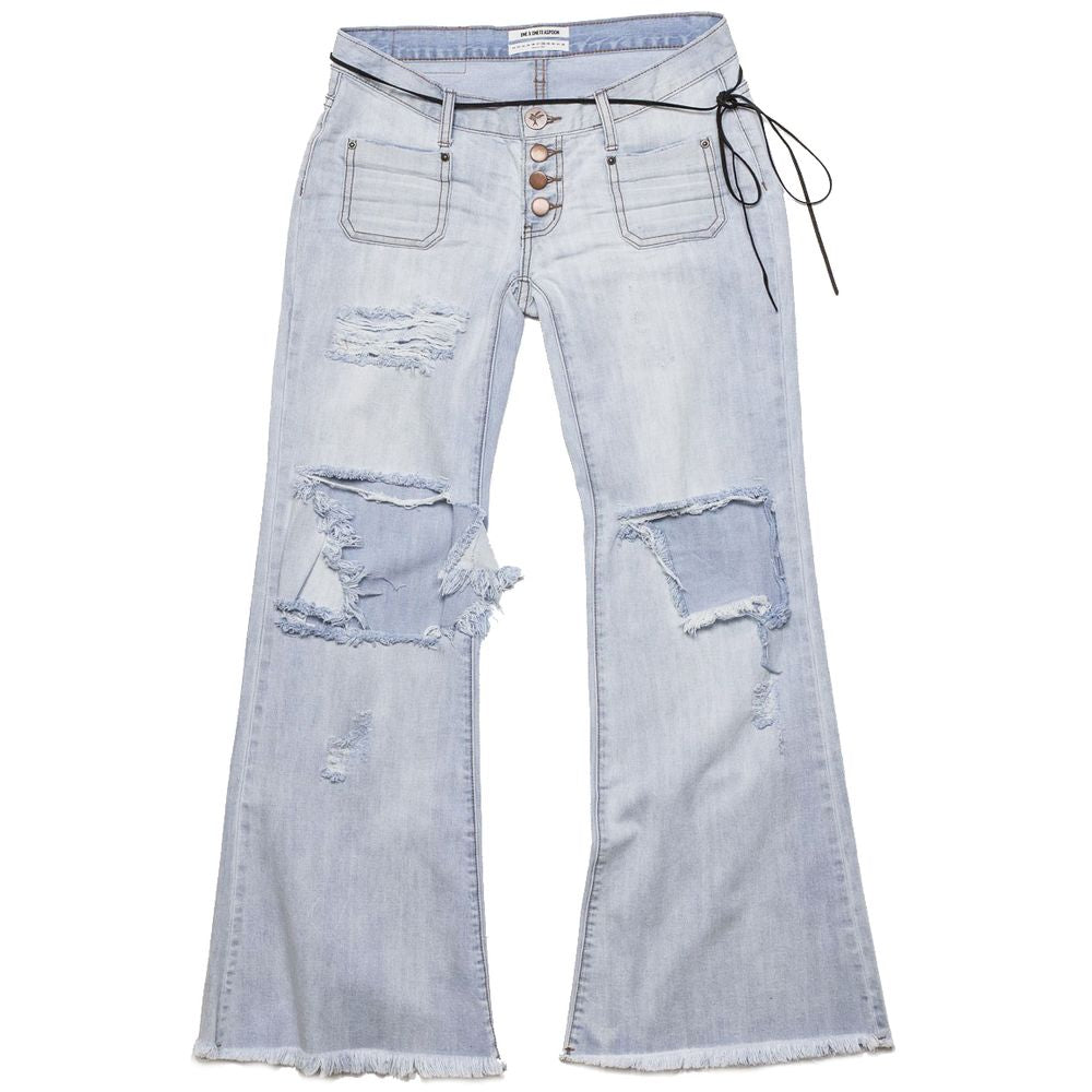 One Teaspoon Blue Cotton Women's Flared Jean -   -  One Teaspoon.