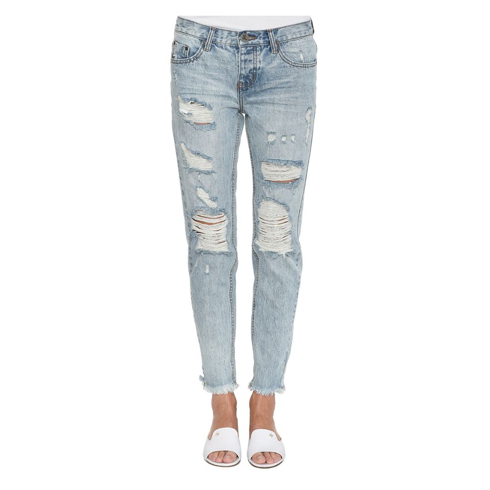 One Teaspoon Washed Blue Cotton Women's Jeans -   -  One Teaspoon.