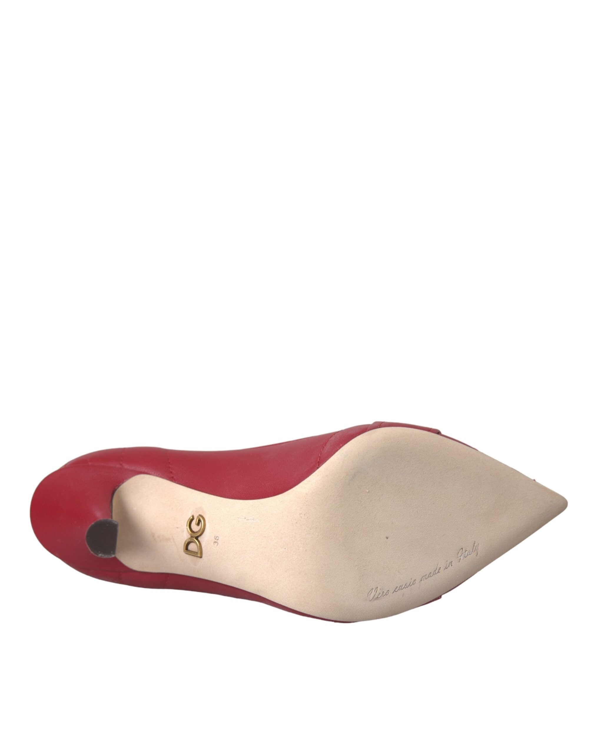 Dolce & Gabbana Red Devotion Leather Heels Pumps Shoes -   -  Dolce & Gabbana.