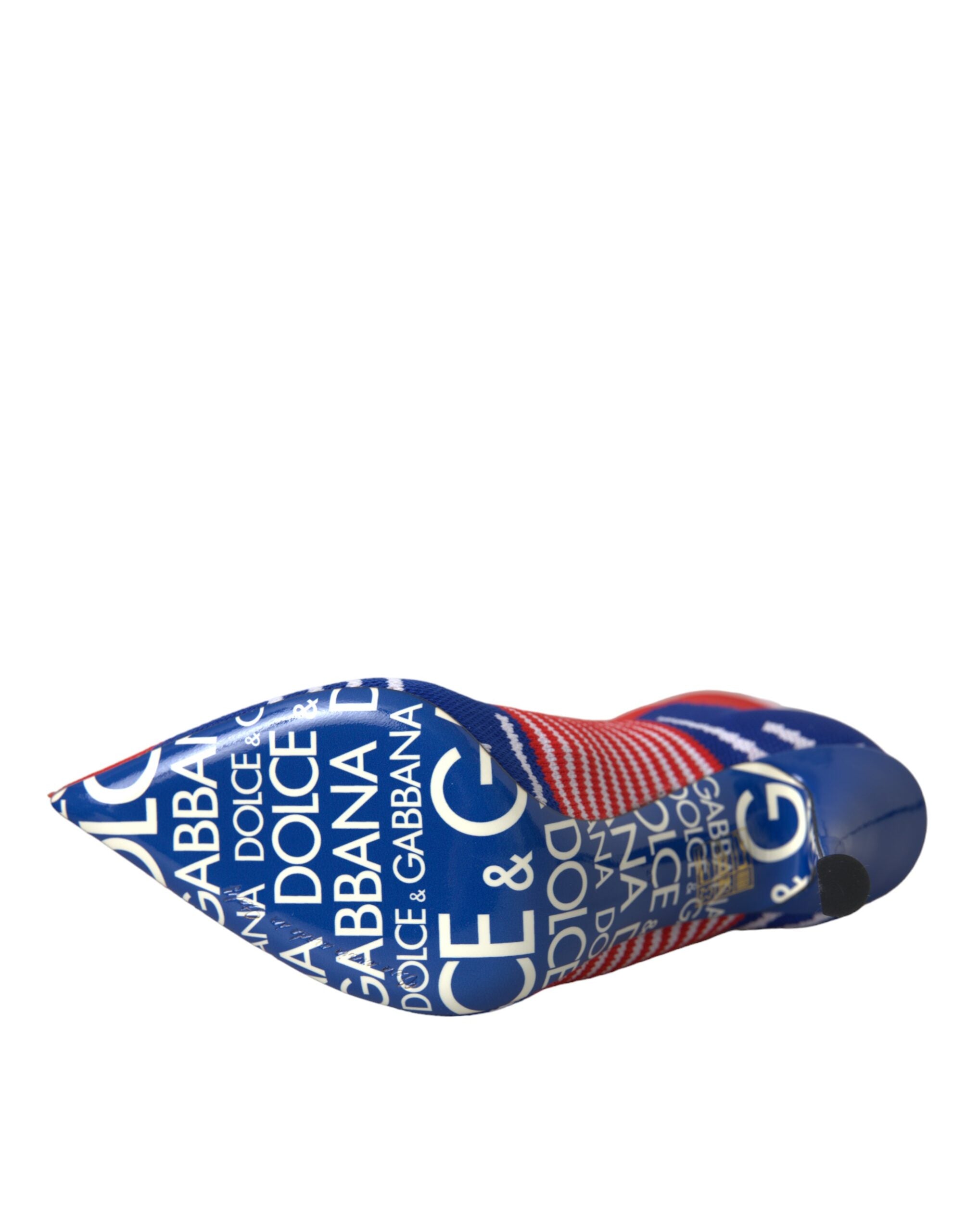 Dolce & Gabbana Red Blue Stretch Sock Style Ankle Boots Logo Shoes -   -  Dolce & Gabbana.