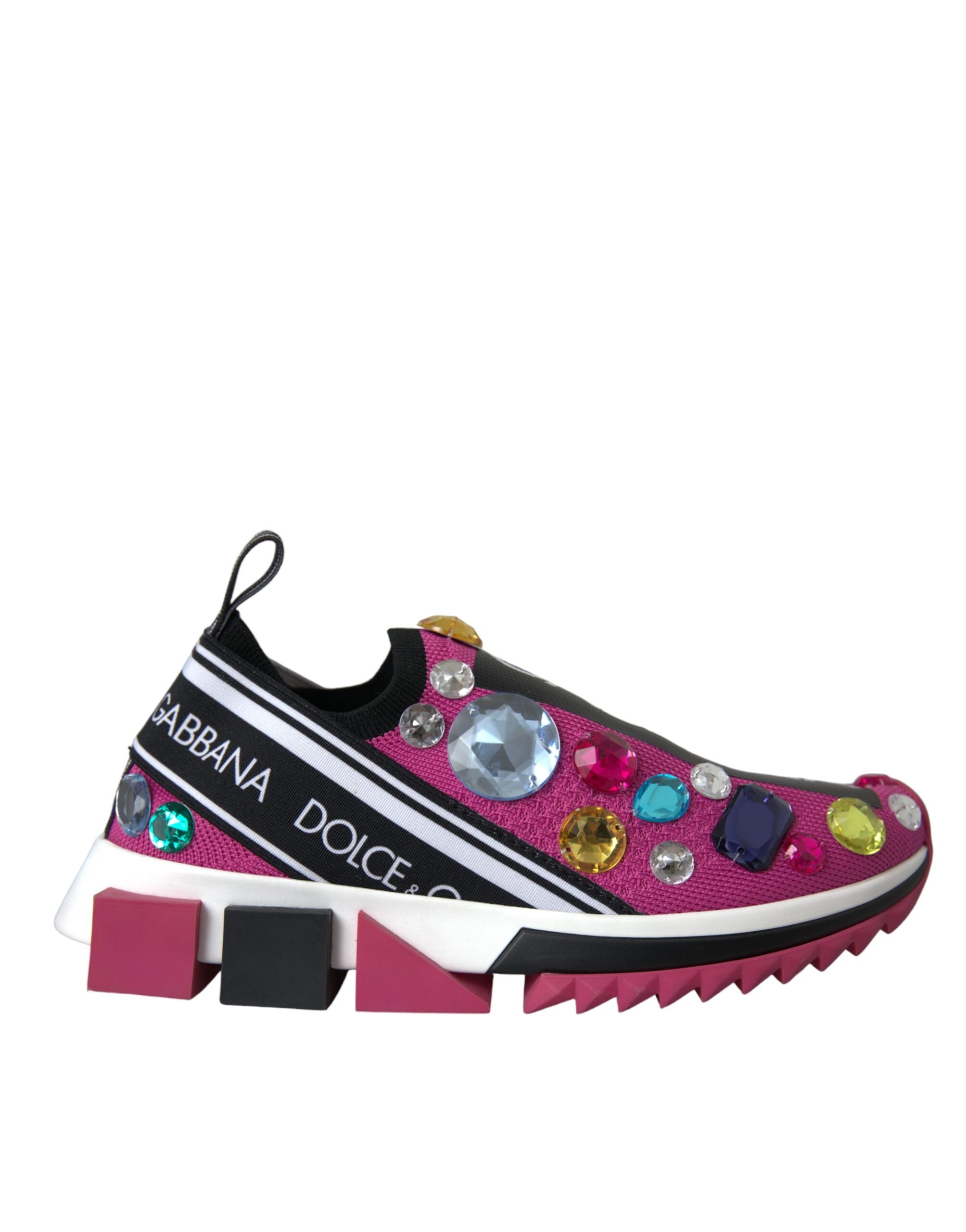 Dolce & Gabbana Pink Sorrento Crystals Sneakers Shoes -   -  Dolce & Gabbana.