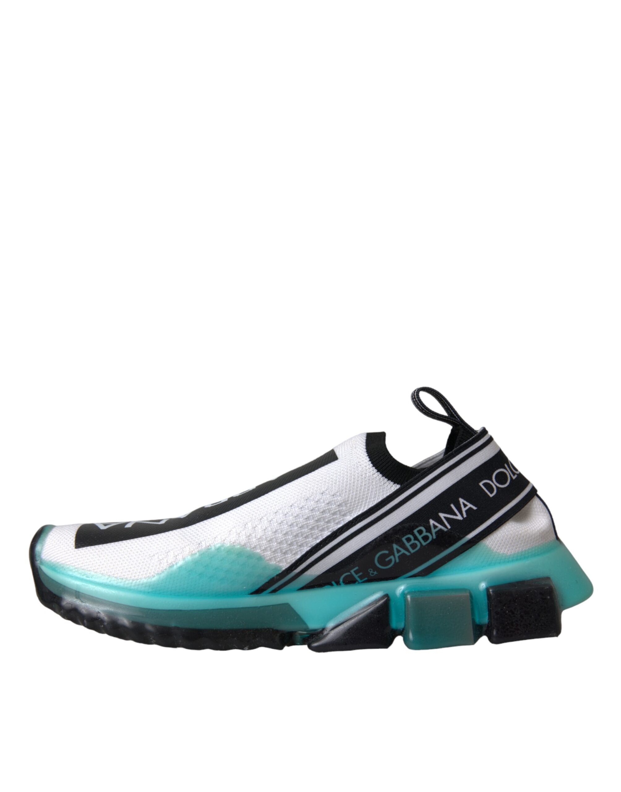 Dolce & Gabbana Black White Blue Slip On Sorrento Sneakers Shoes -   -  Dolce & Gabbana.