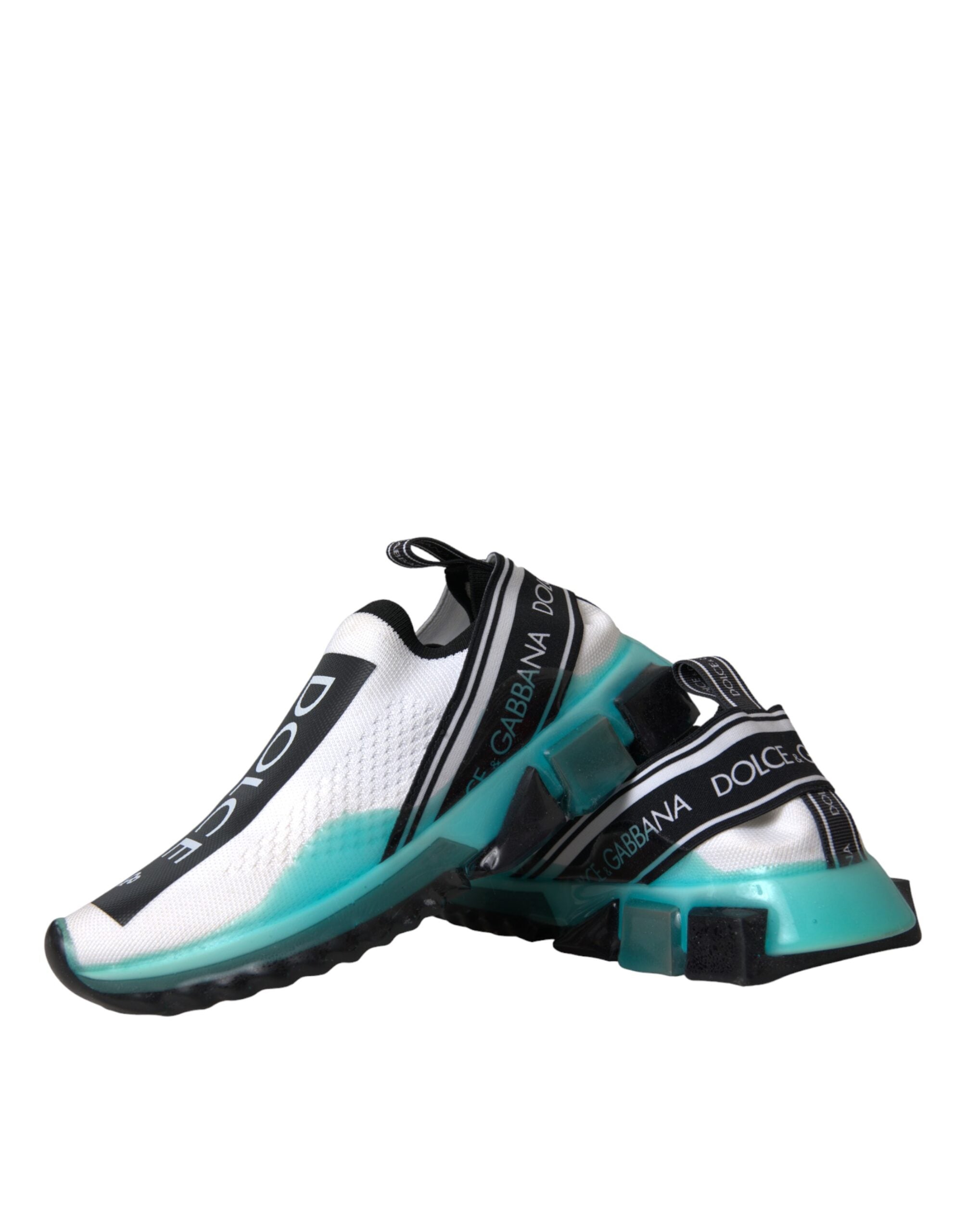 Dolce & Gabbana Black White Blue Slip On Sorrento Sneakers Shoes -   -  Dolce & Gabbana.