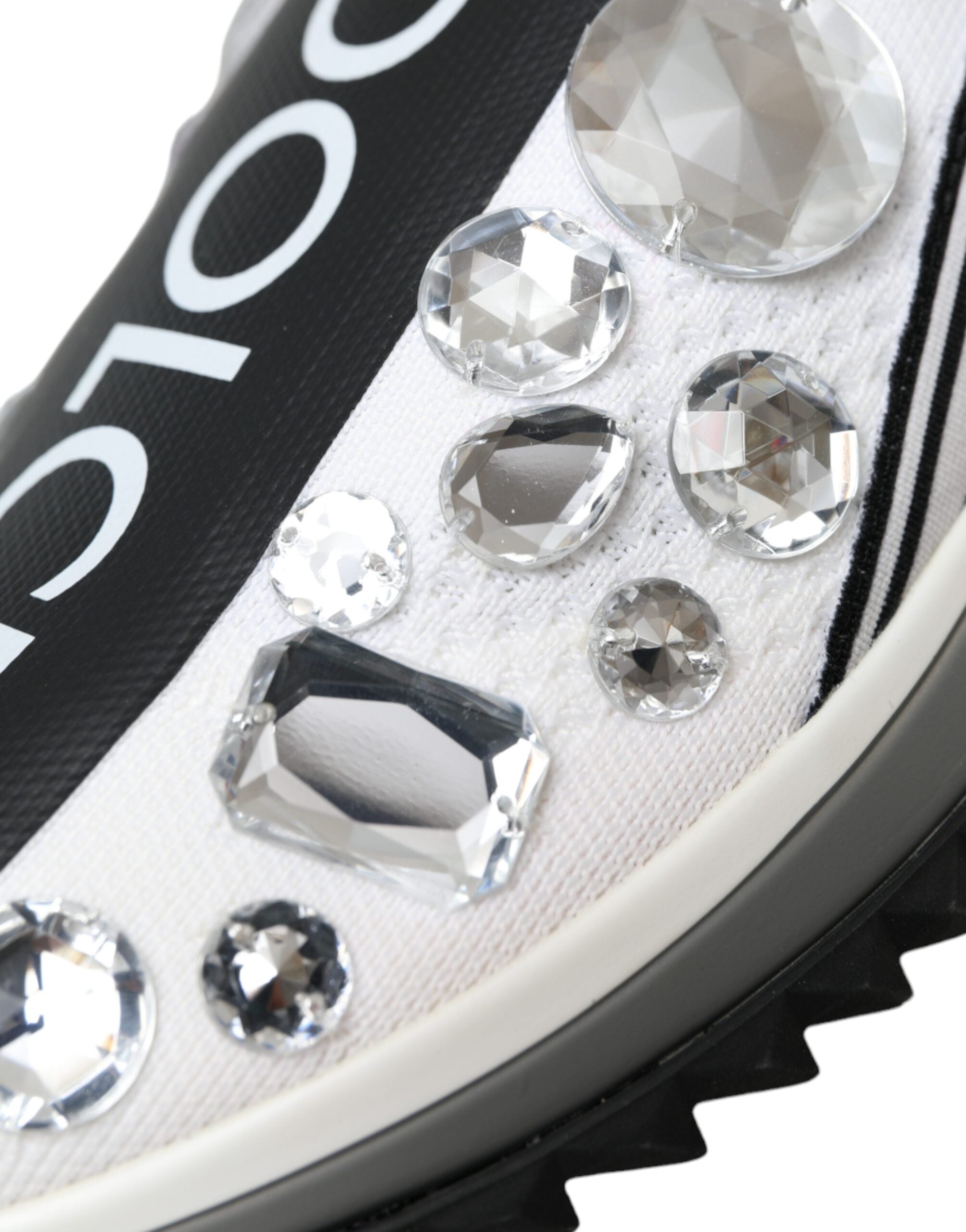 Dolce & Gabbana White Sorrento Crystals Sneakers Shoes -   -  Dolce & Gabbana.