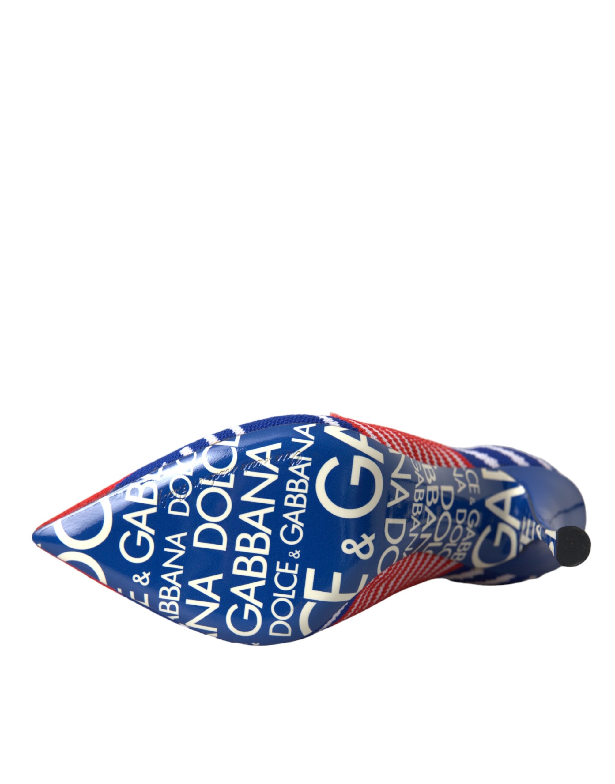 Dolce & Gabbana Red Blue Stretch Sock Style Short Boots Logo Shoes -   -  Dolce & Gabbana.
