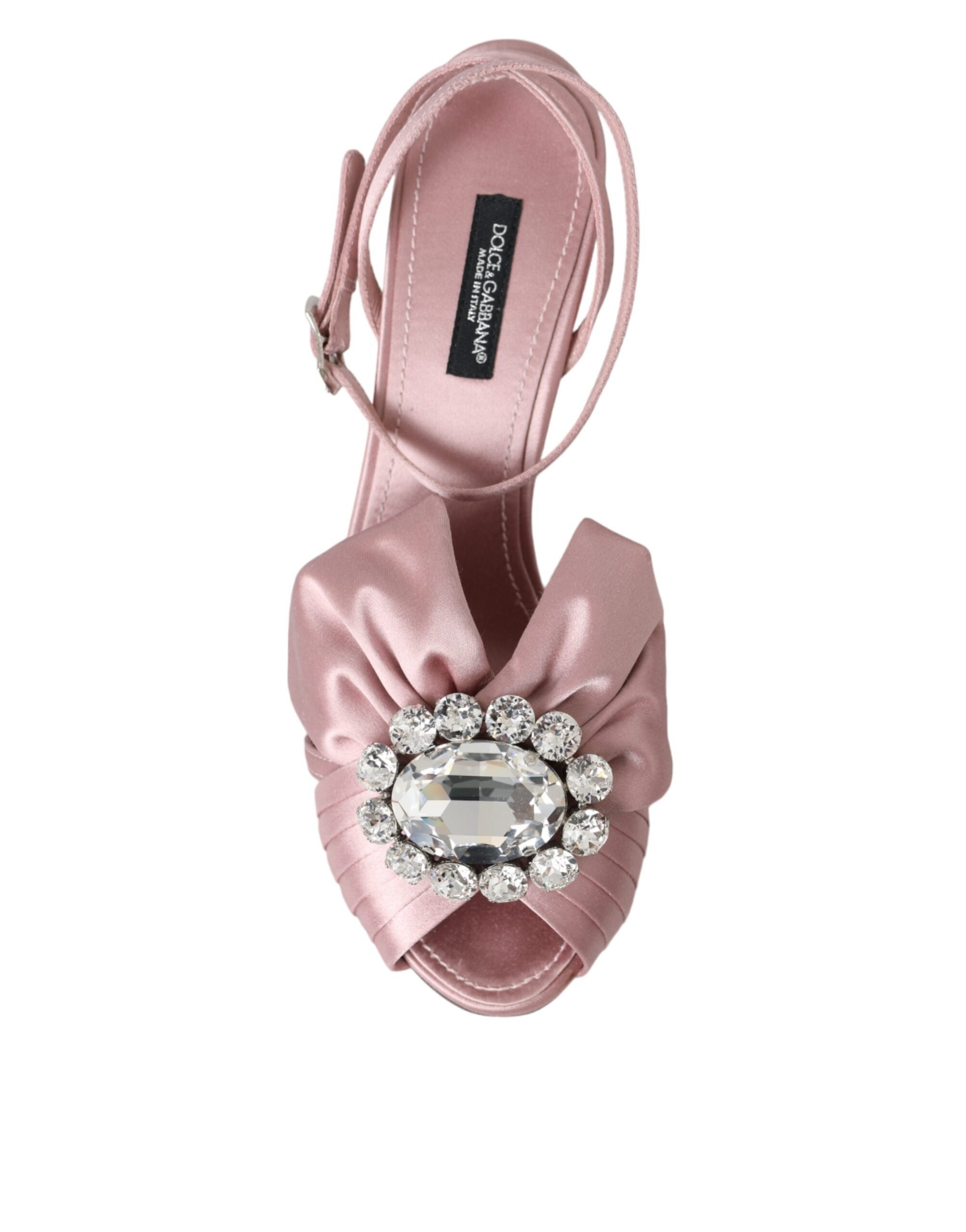 Dolce & Gabbana Pink Keira Crystal Heels Sandals Shoes -   -  Dolce & Gabbana.