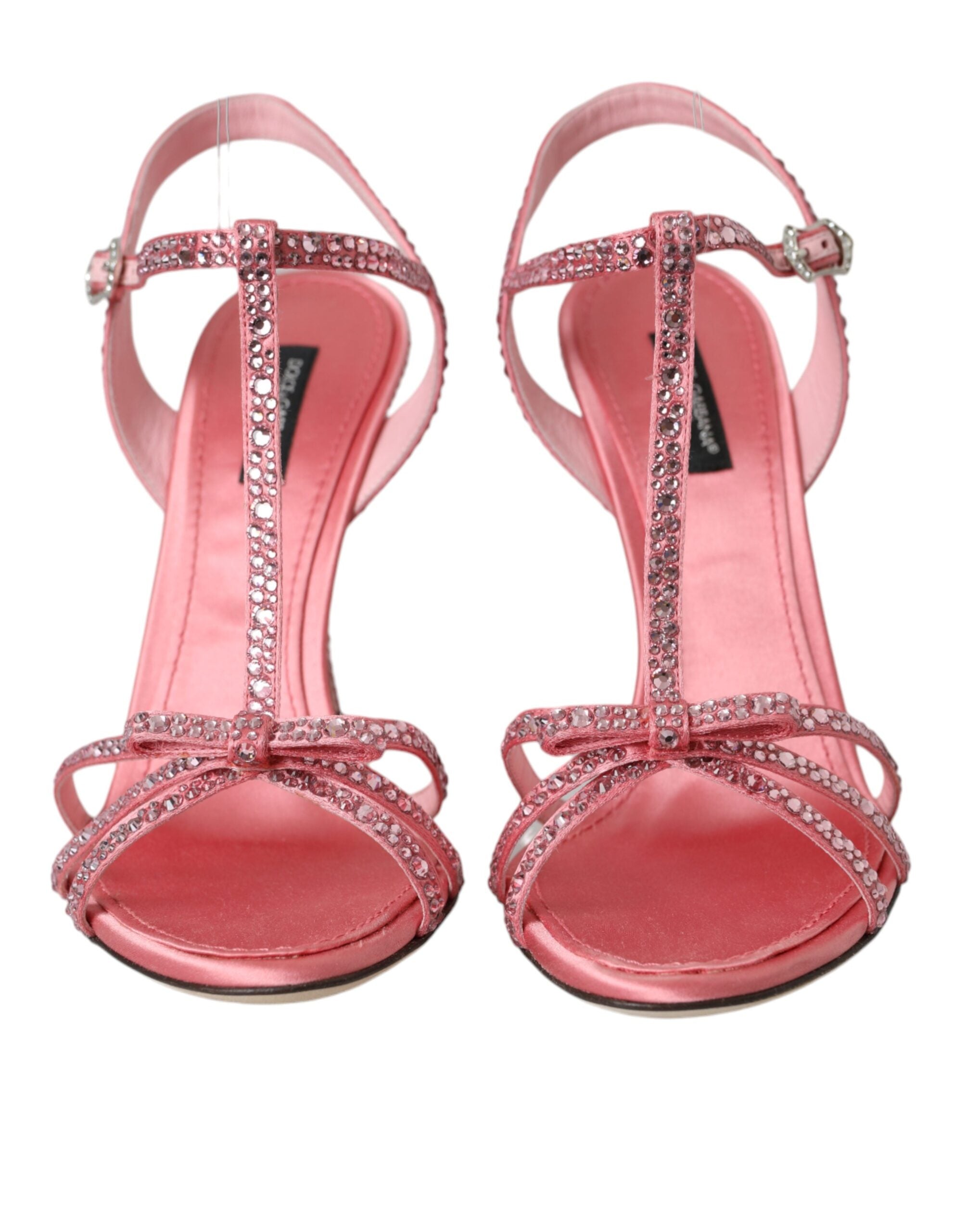 Dolce & Gabbana Pink Strass Ankle Strap Heels Sandals Shoes -   -  Dolce & Gabbana.