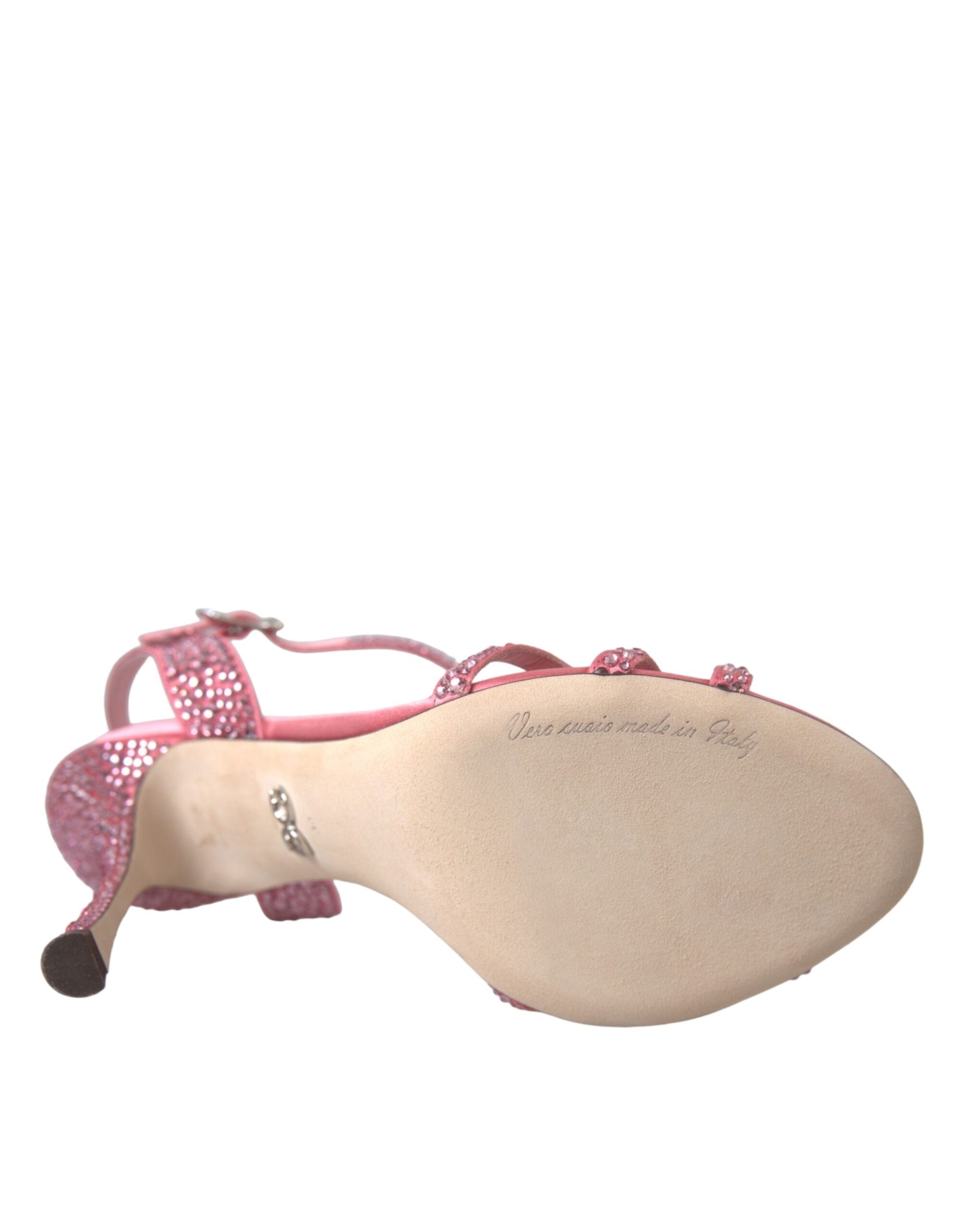 Dolce & Gabbana Pink Strass Ankle Strap Heels Sandals Shoes -   -  Dolce & Gabbana.