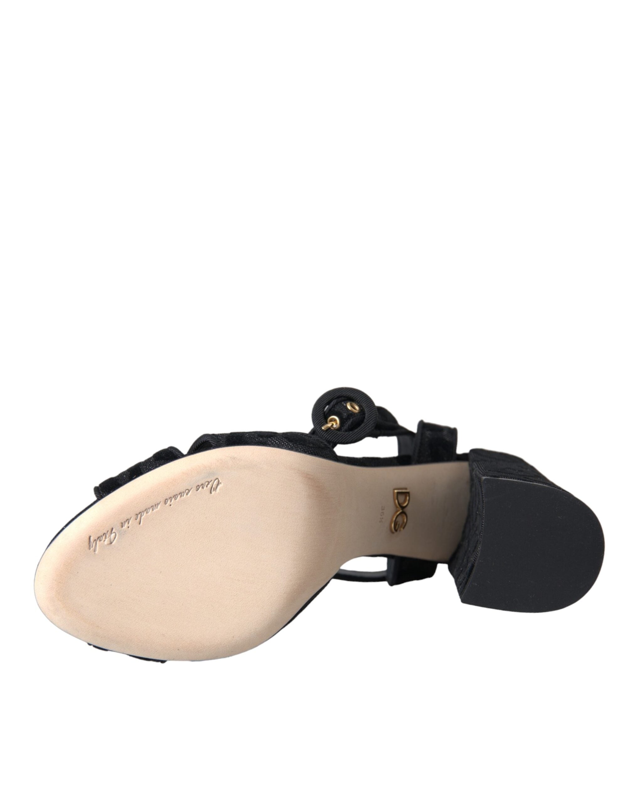 Dolce & Gabbana Black Leopard Suede Heels Sandals Shoes -   -  Dolce & Gabbana.