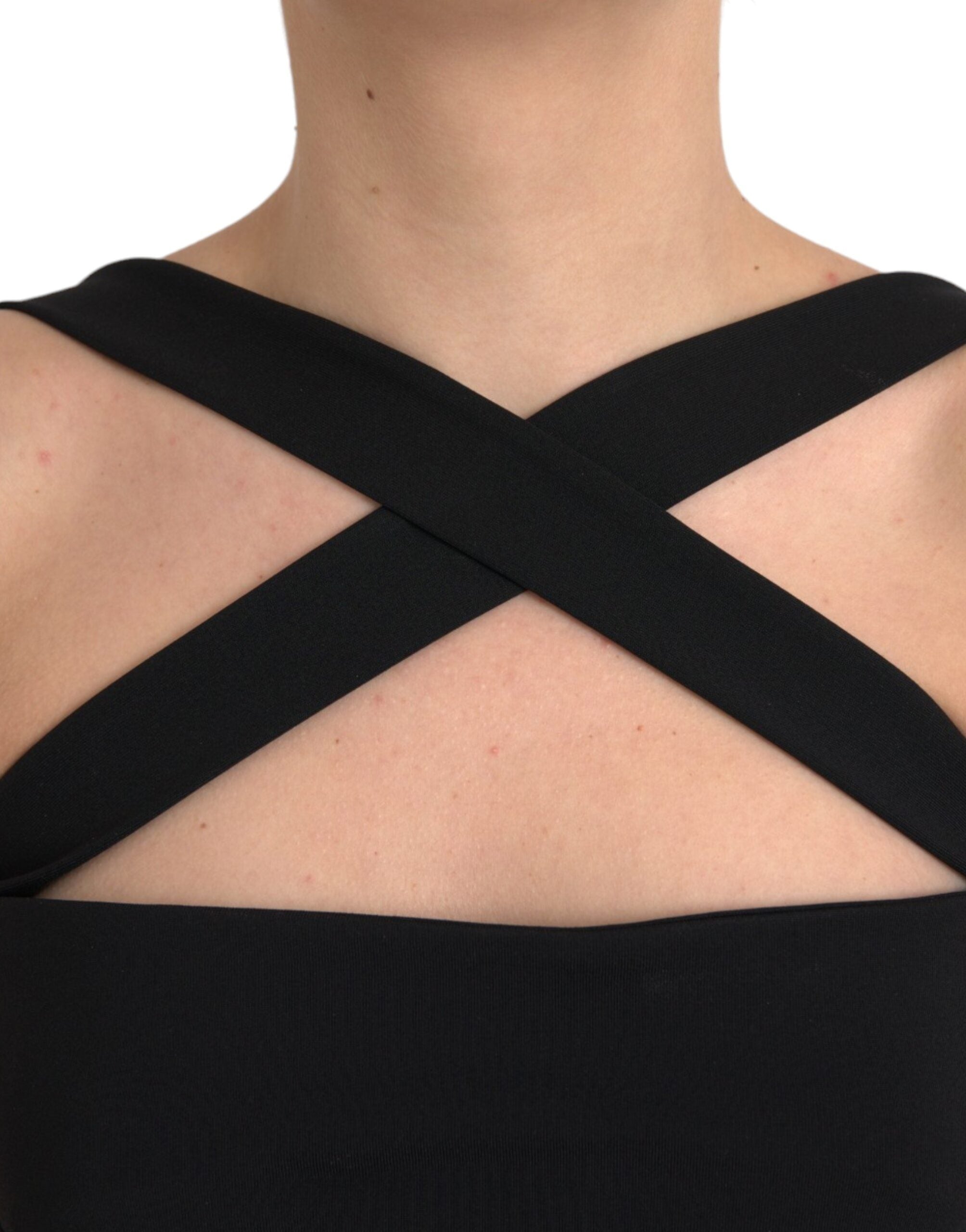 Dolce & Gabbana Black Sheath Halter Sleeveless Midi Dress -   -  Dolce & Gabbana.