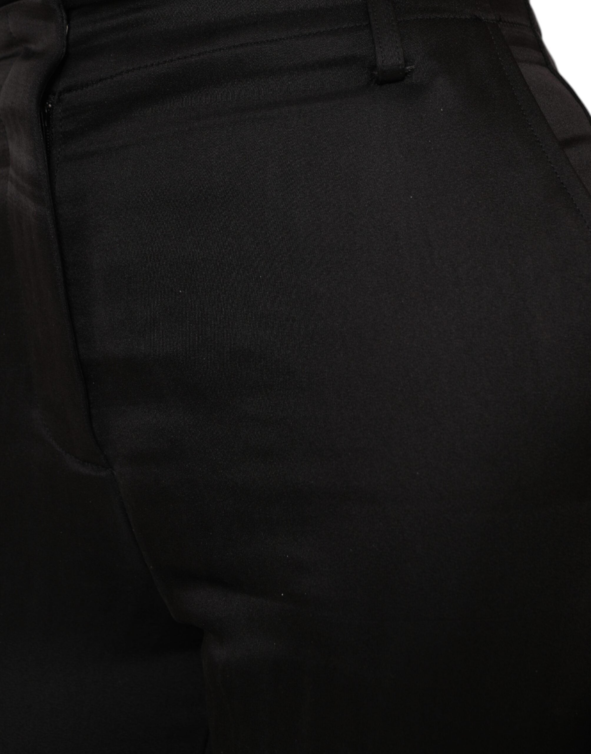 Ermanno Scervino Black High Waist Capri Cropped Pants -   -  Ermanno Scervino.
