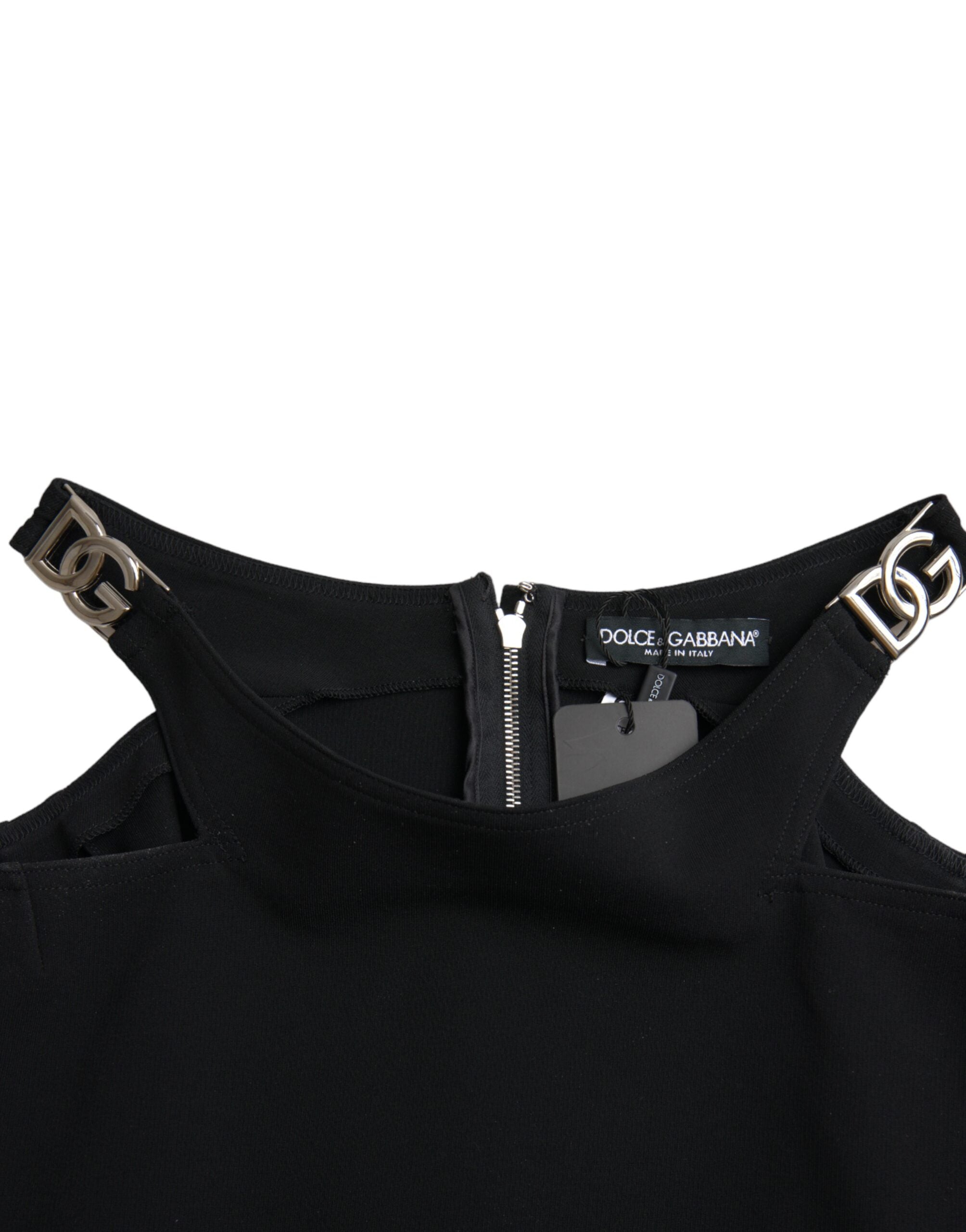 Dolce & Gabbana Black Sleeveless Round Neck Cropped Tank Top -   -  Dolce & Gabbana.