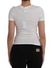 Dolce & Gabbana White Cotton Short Sleeves Crew Neck T-shirt -   -  Dolce & Gabbana.