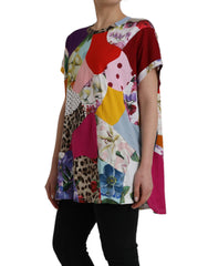Dolce & Gabbana Multicolor Patchwork Cotton Silk Blouse Top -   -  Dolce & Gabbana.
