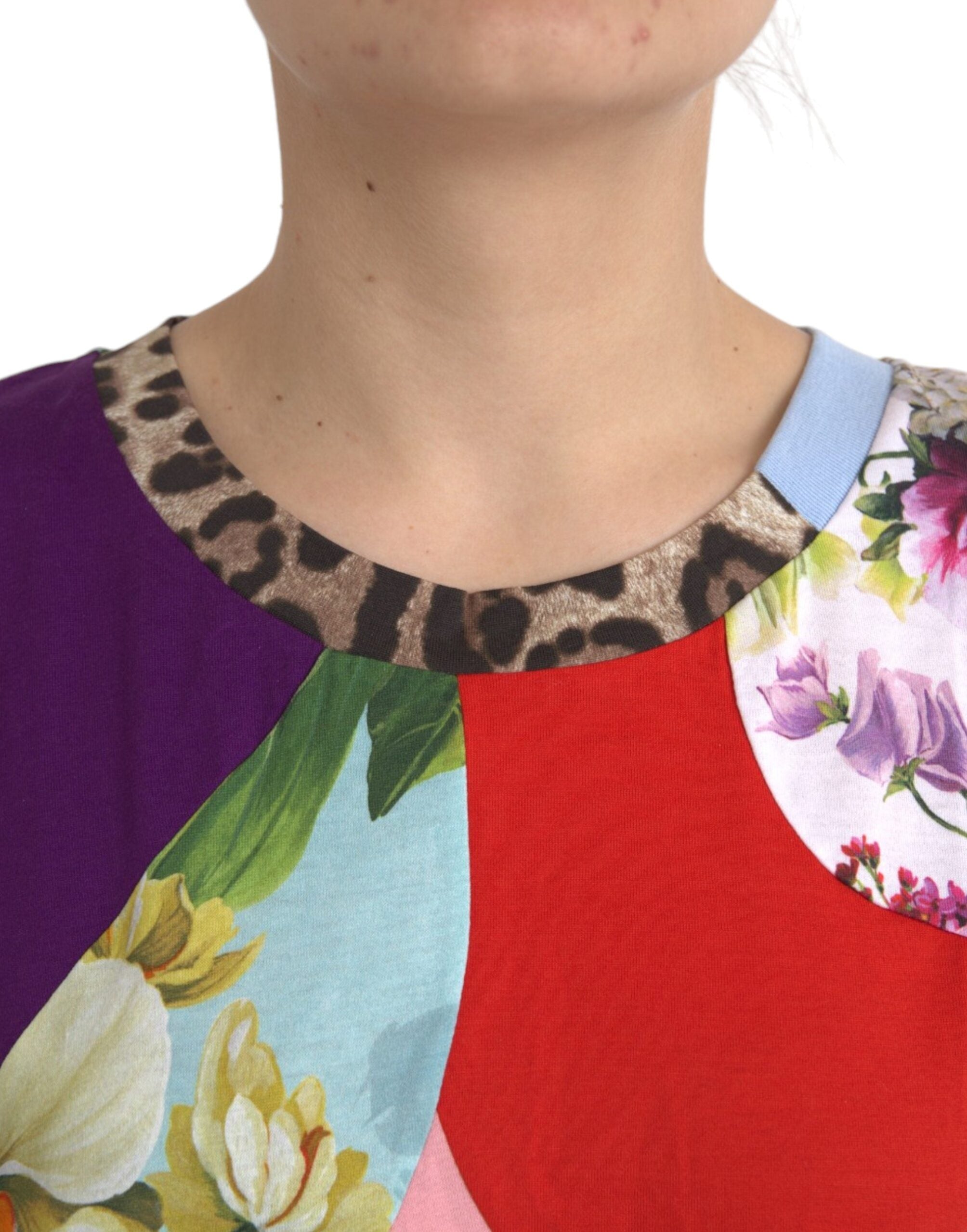 Dolce & Gabbana Multicolor Patchwork Cotton Silk Blouse Top -   -  Dolce & Gabbana.
