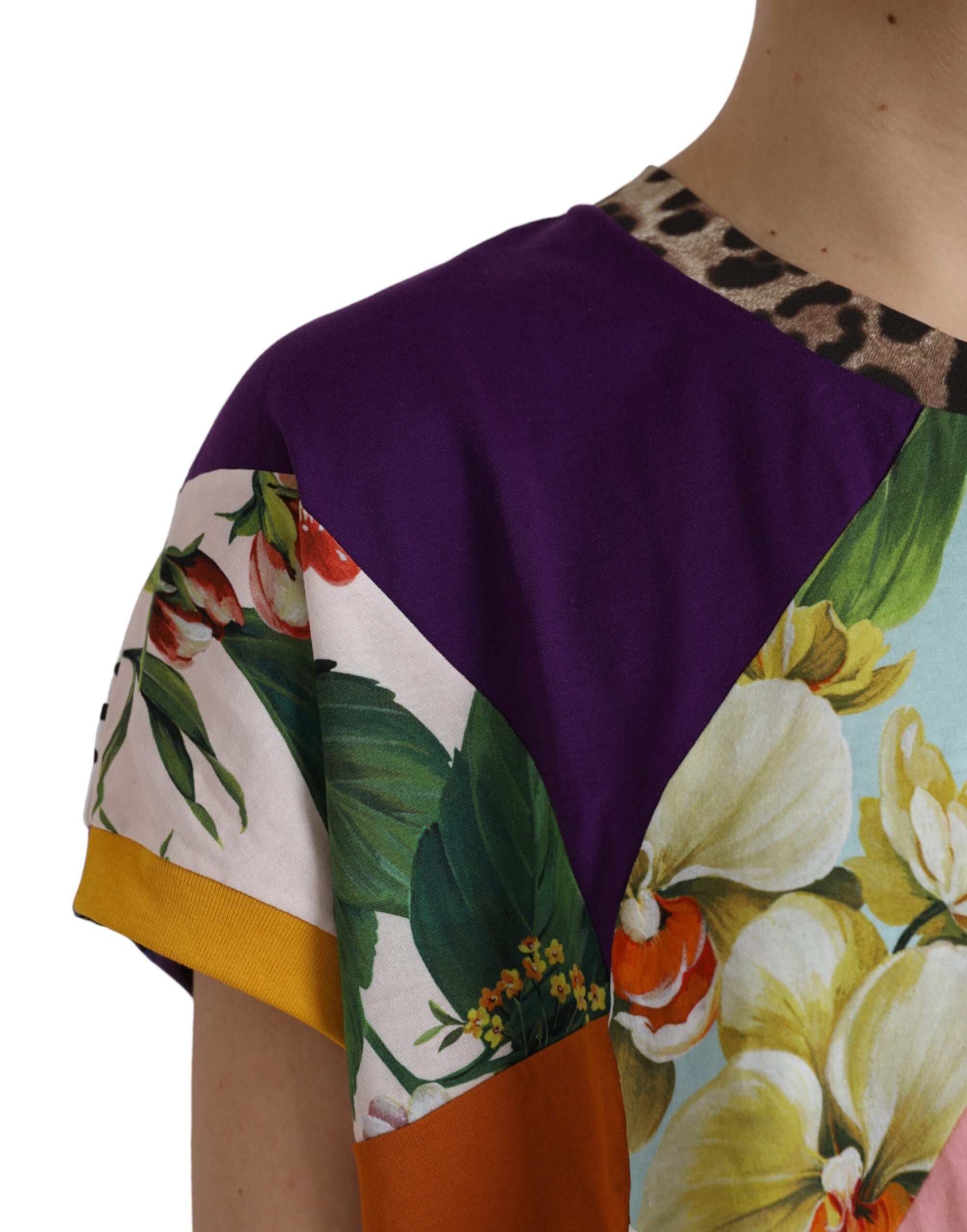 Dolce & Gabbana Multicolor Patchwork Cotton Silk Blouse Top -   -  Dolce & Gabbana.