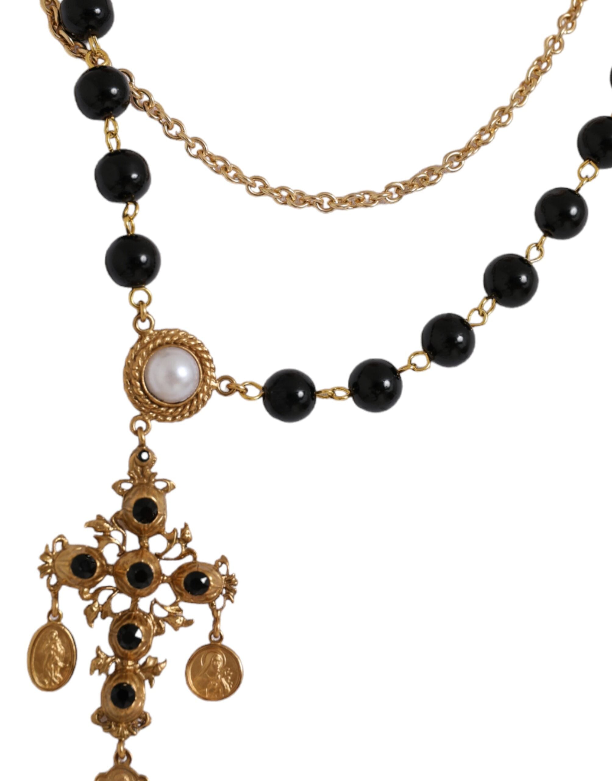 Dolce & Gabbana White Cotton Necklace Short Sleeves T-shirt -   -  Dolce & Gabbana.