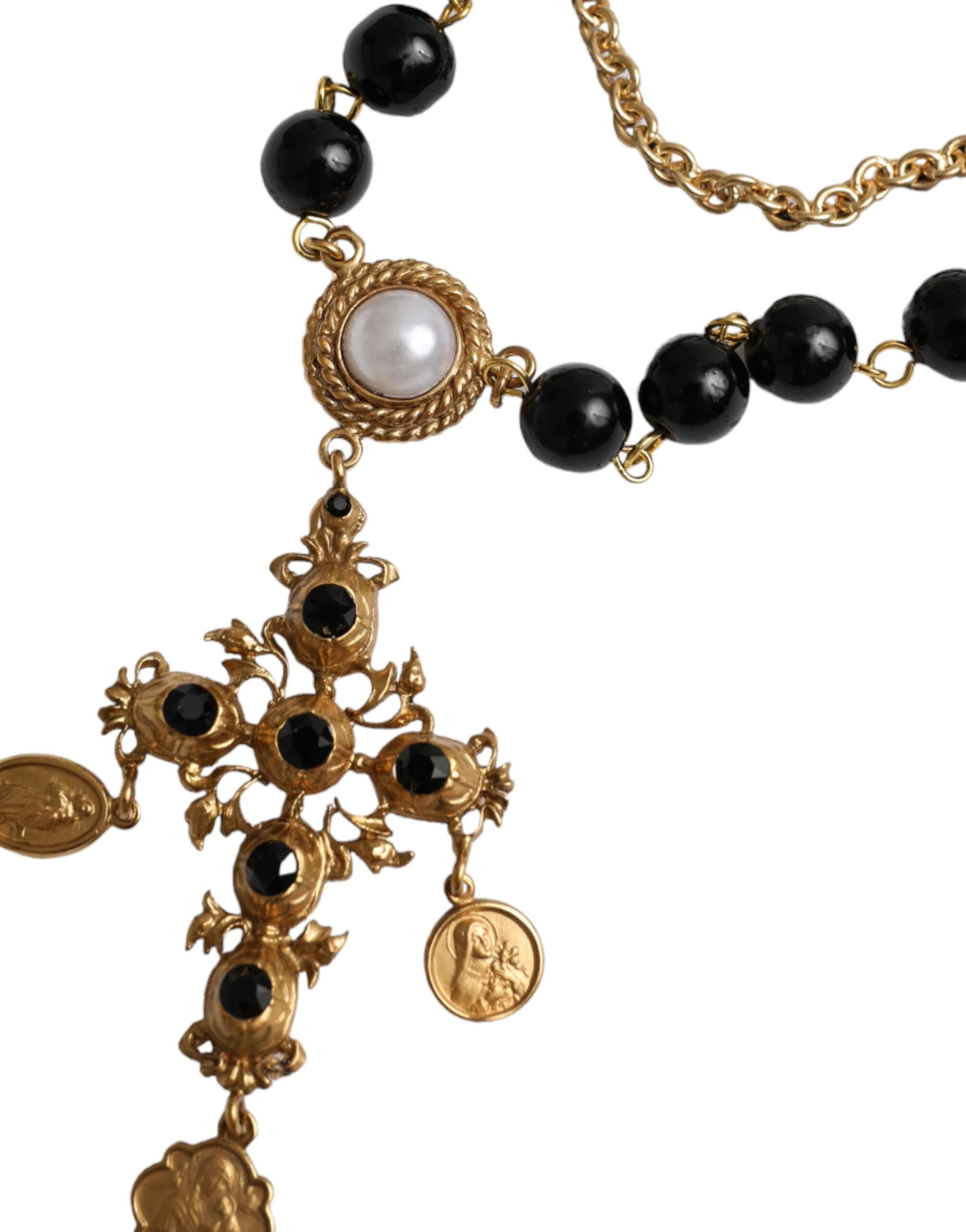 Dolce & Gabbana White Cotton Necklace Short Sleeves T-shirt -   -  Dolce & Gabbana.