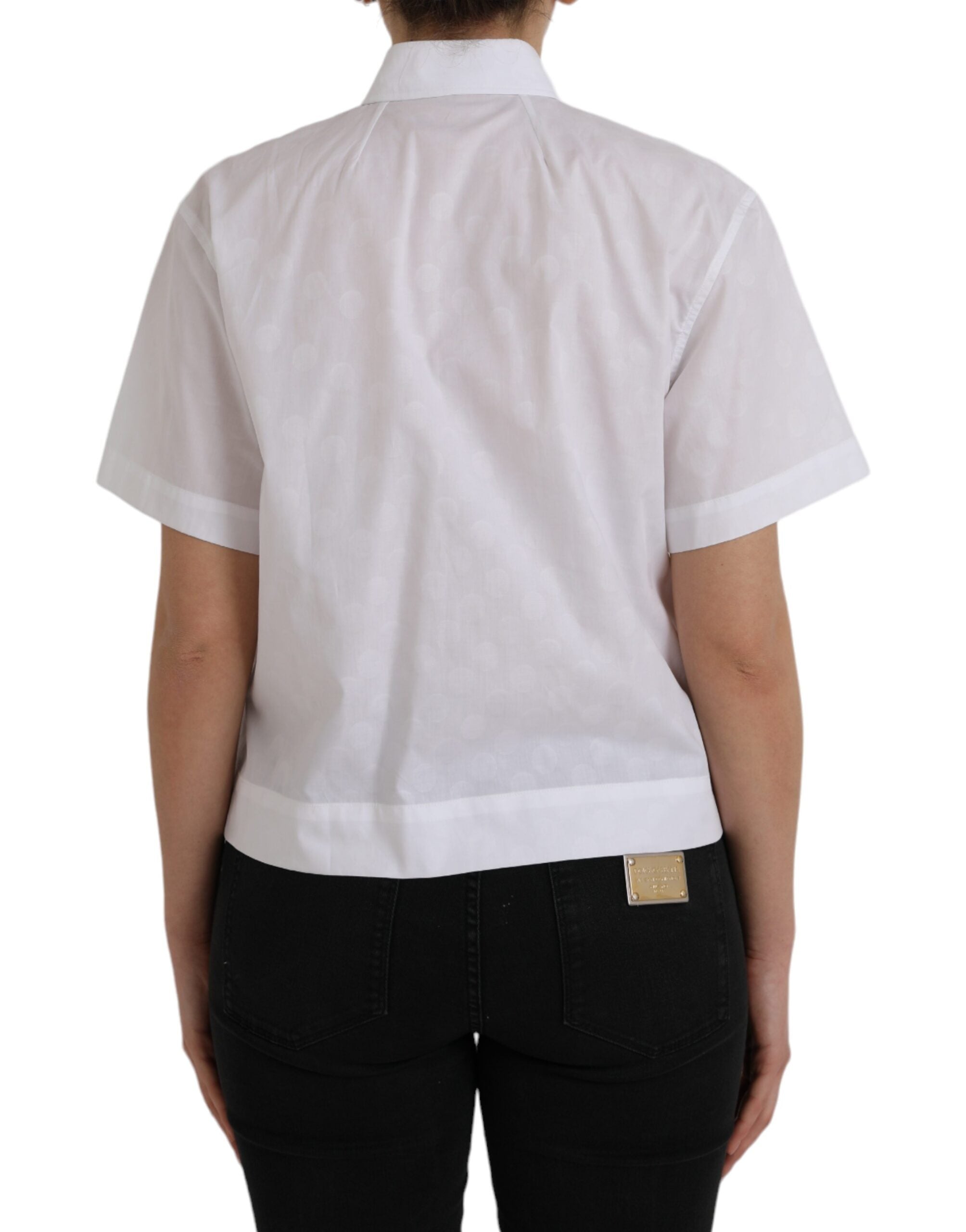 Dolce & Gabbana White Collared Short Sleeve Polo Shirt Top -   -  Dolce & Gabbana.