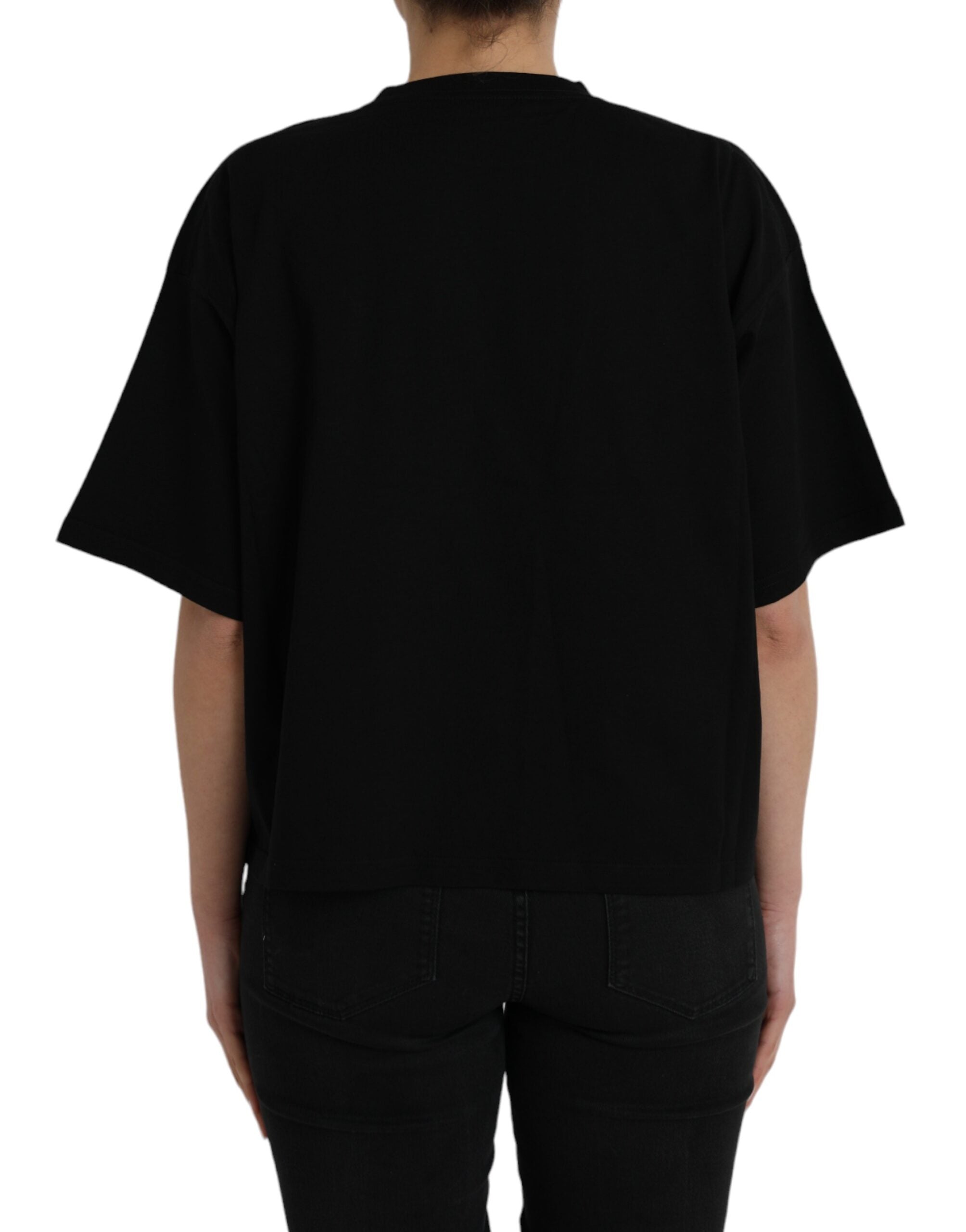 Balenciaga Black Cotton Logo Crew Neck Short Sleeves T-shirt -   -  Balenciaga.