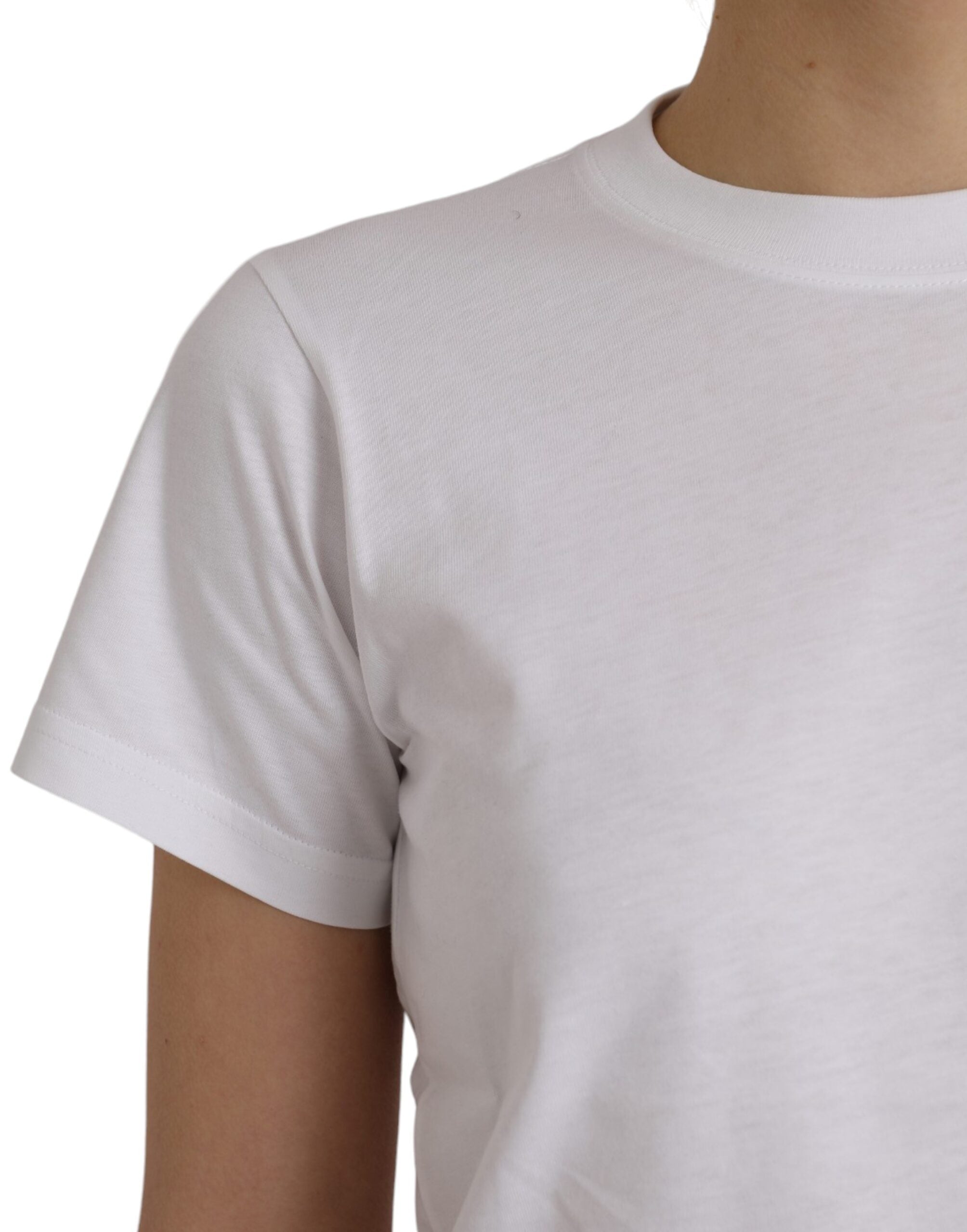 Balenciaga White Cotton Crew Neck Short Sleeves T-shirt -   -  Balenciaga.