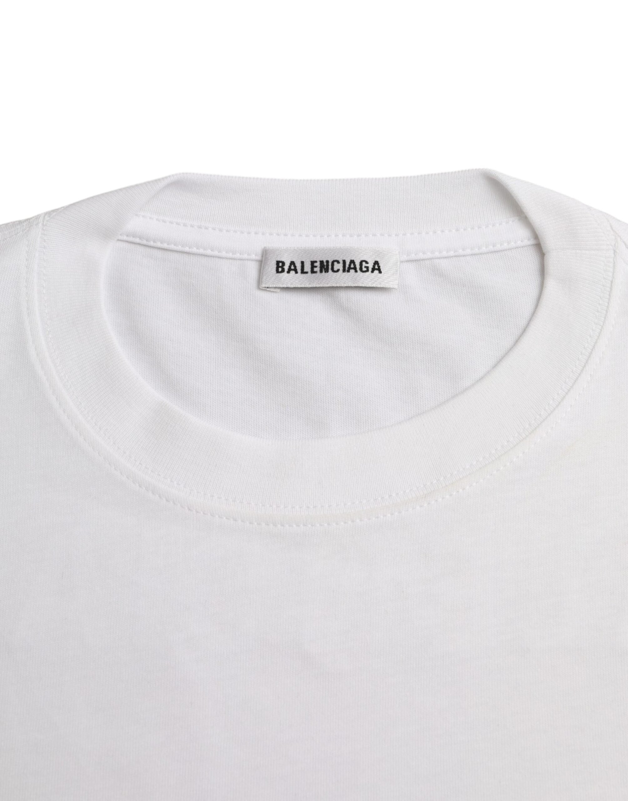 Balenciaga White Cotton Crew Neck Short Sleeves T-shirt -   -  Balenciaga.