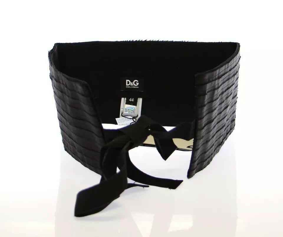 Dolce & Gabbana Black Silk Womens Waist Cummerbund -   -  Dolce & Gabbana.
