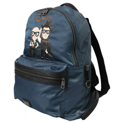 Dolce & Gabbana Blue Nylon #DGFamily Patch Men Backpack Bag -   -  Dolce & Gabbana.