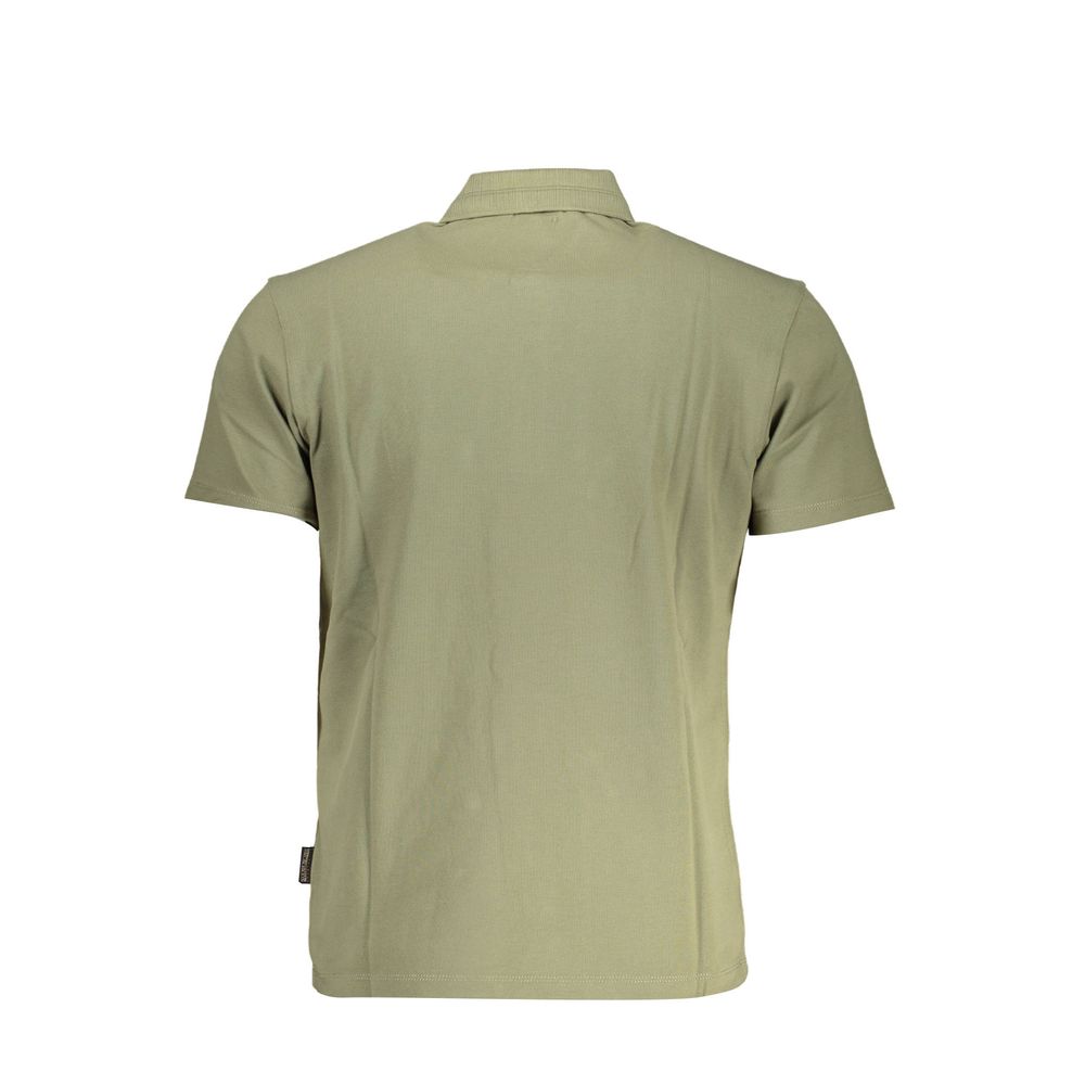 Napapijri Green Cotton Mens Polo Shirt -   -  Napapijri.