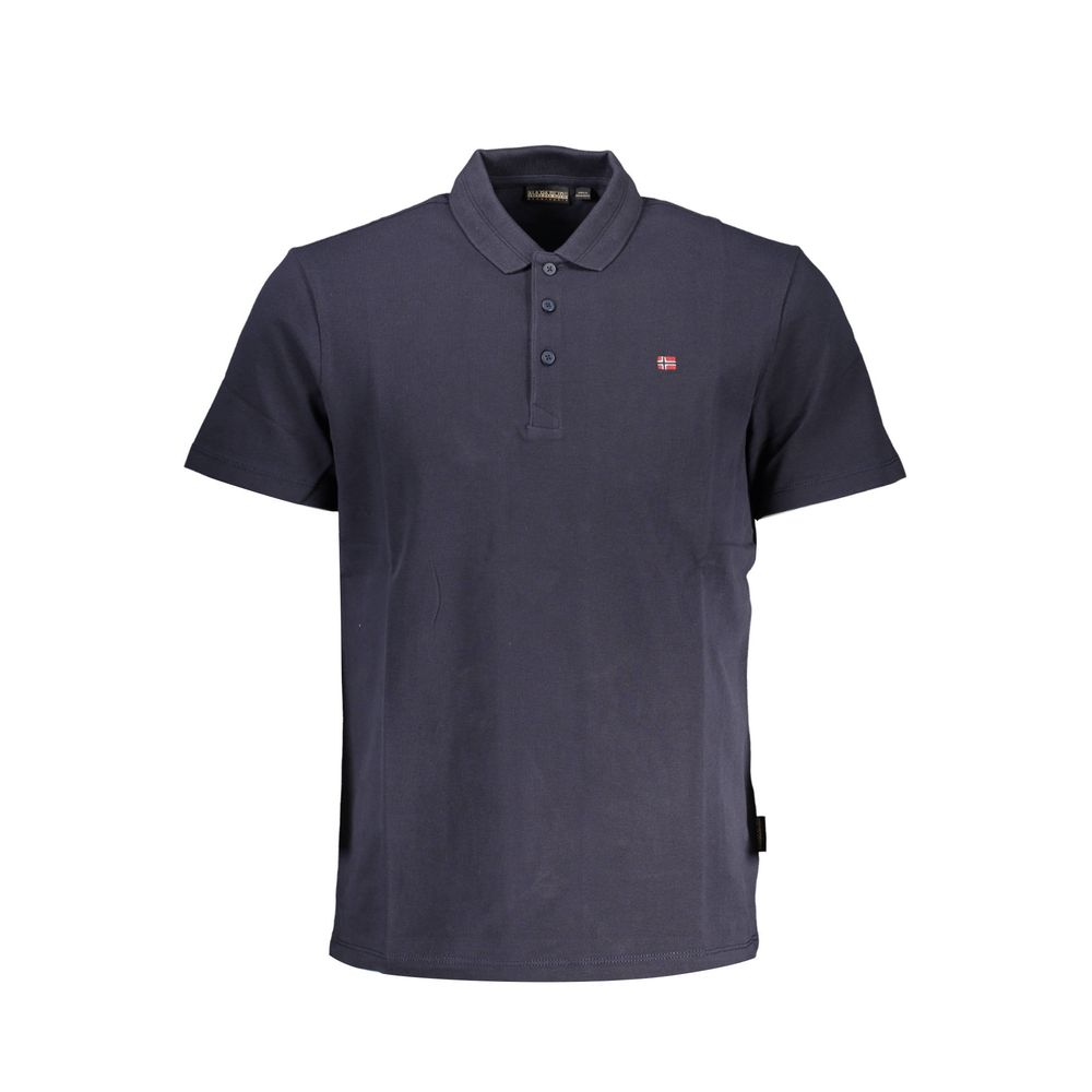 Napapijri Blue Cotton Men Polo -   -  Napapijri.