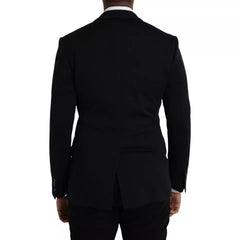 Dolce & Gabbana Blue Wool Notch Single Breasted Coat Blazer -   -  Dolce & Gabbana.