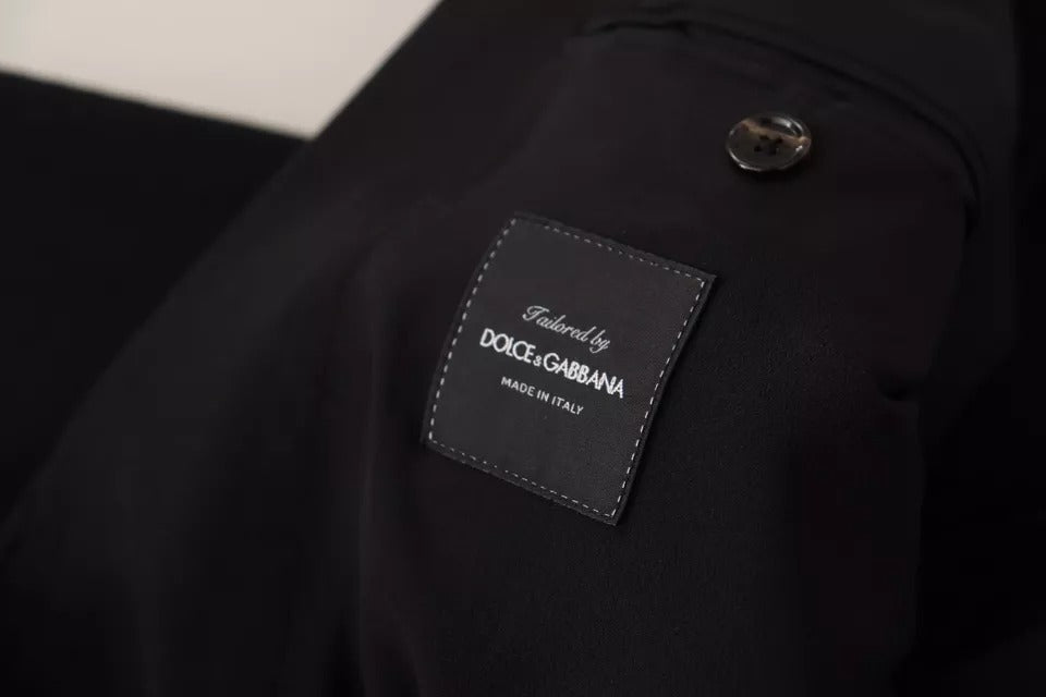 Dolce & Gabbana Black Wool Slim Fit Coat Jacket Blazer -   -  Dolce & Gabbana.