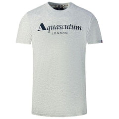 Aquascutum Gray Cotton Men T-Shirt -   -  Aquascutum.