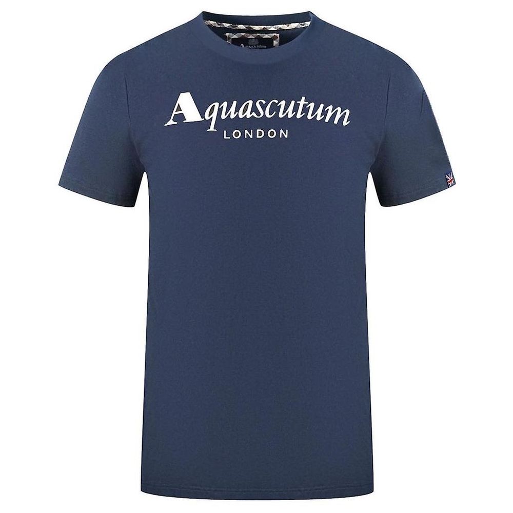 Aquascutum Blue Cotton Men T-Shirt -   -  Aquascutum.