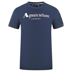 Aquascutum Blue Cotton Men T-Shirt -   -  Aquascutum.