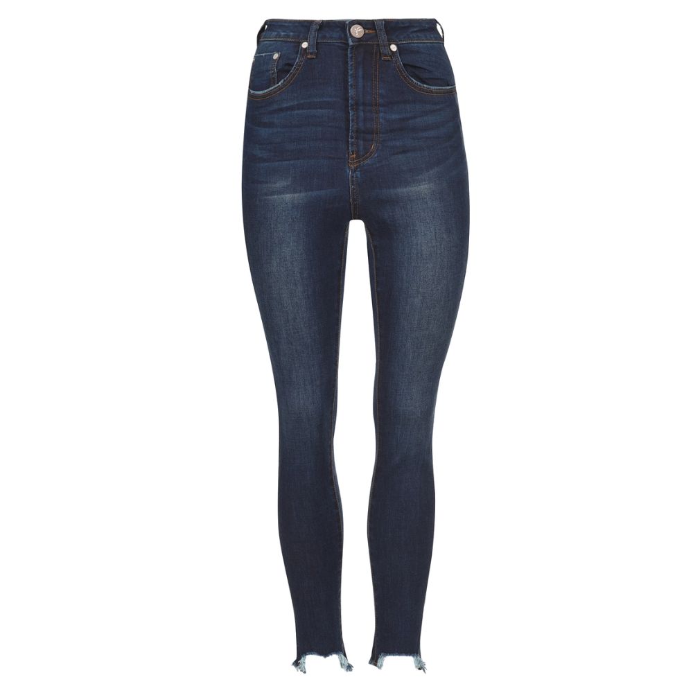One Teaspoon Dark Blue Cotton Women's Skinny Jean -   -  One Teaspoon.