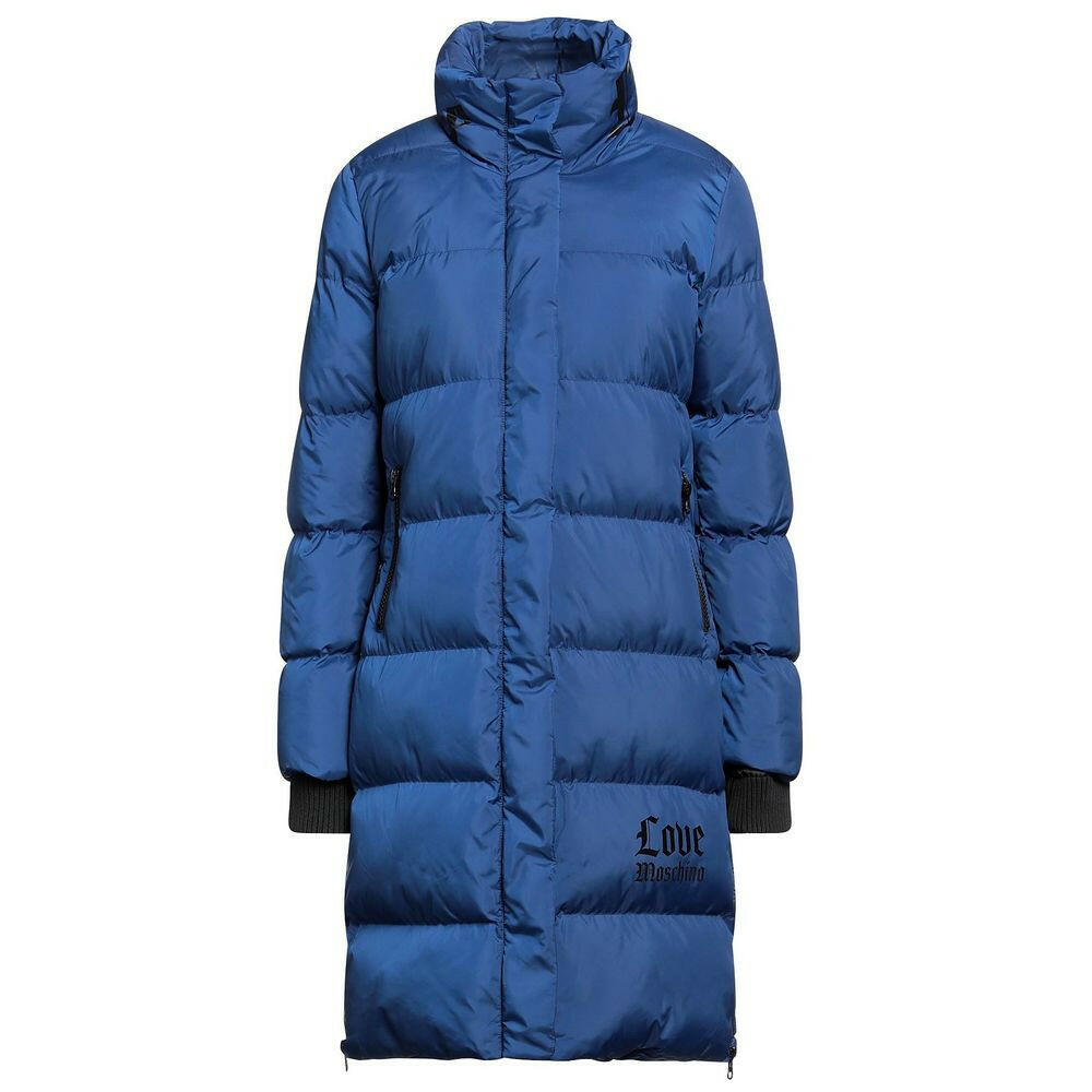 Love Moschino Chic Long Down Jacket with Logo Detail -   -  Love Moschino.