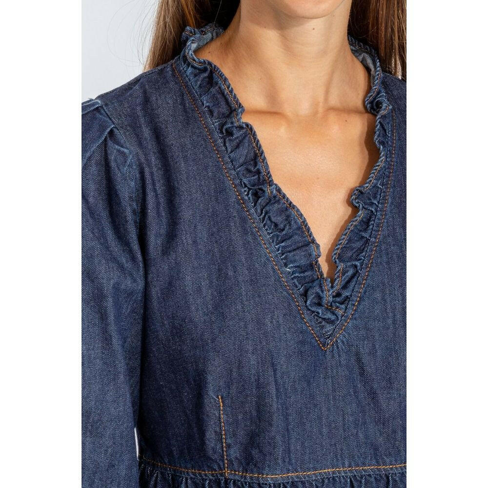 Love Moschino Elegant Dark Blue Denim Flare Dress -   -  Love Moschino.